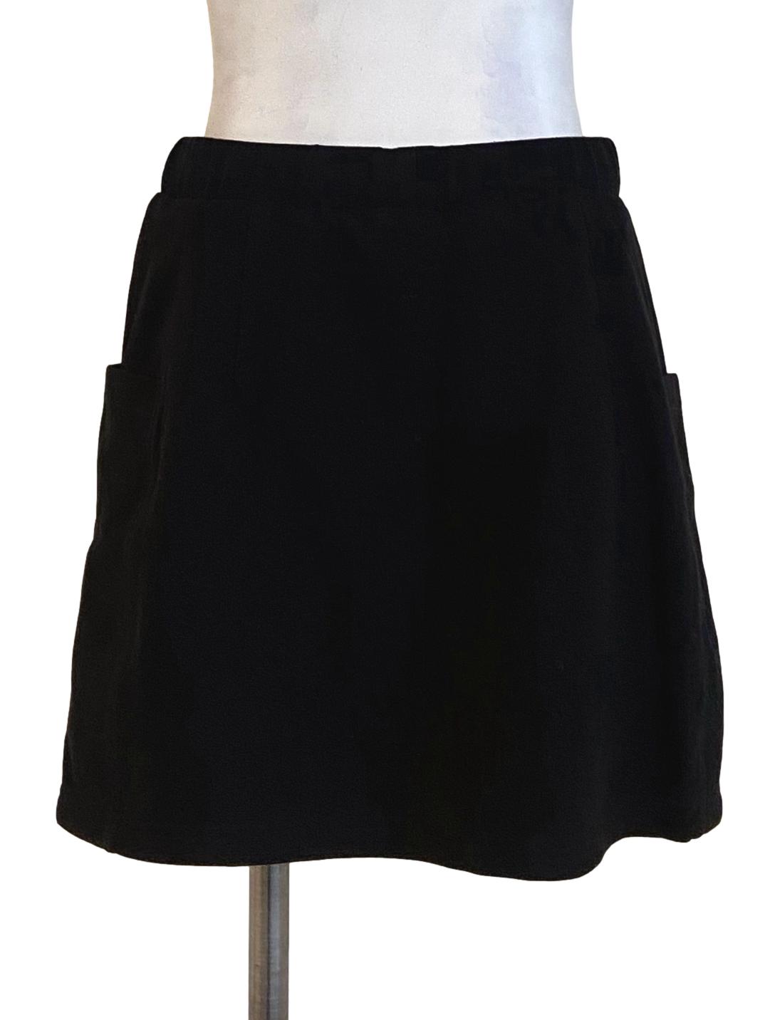 Black Twill Tube Mini Skorts