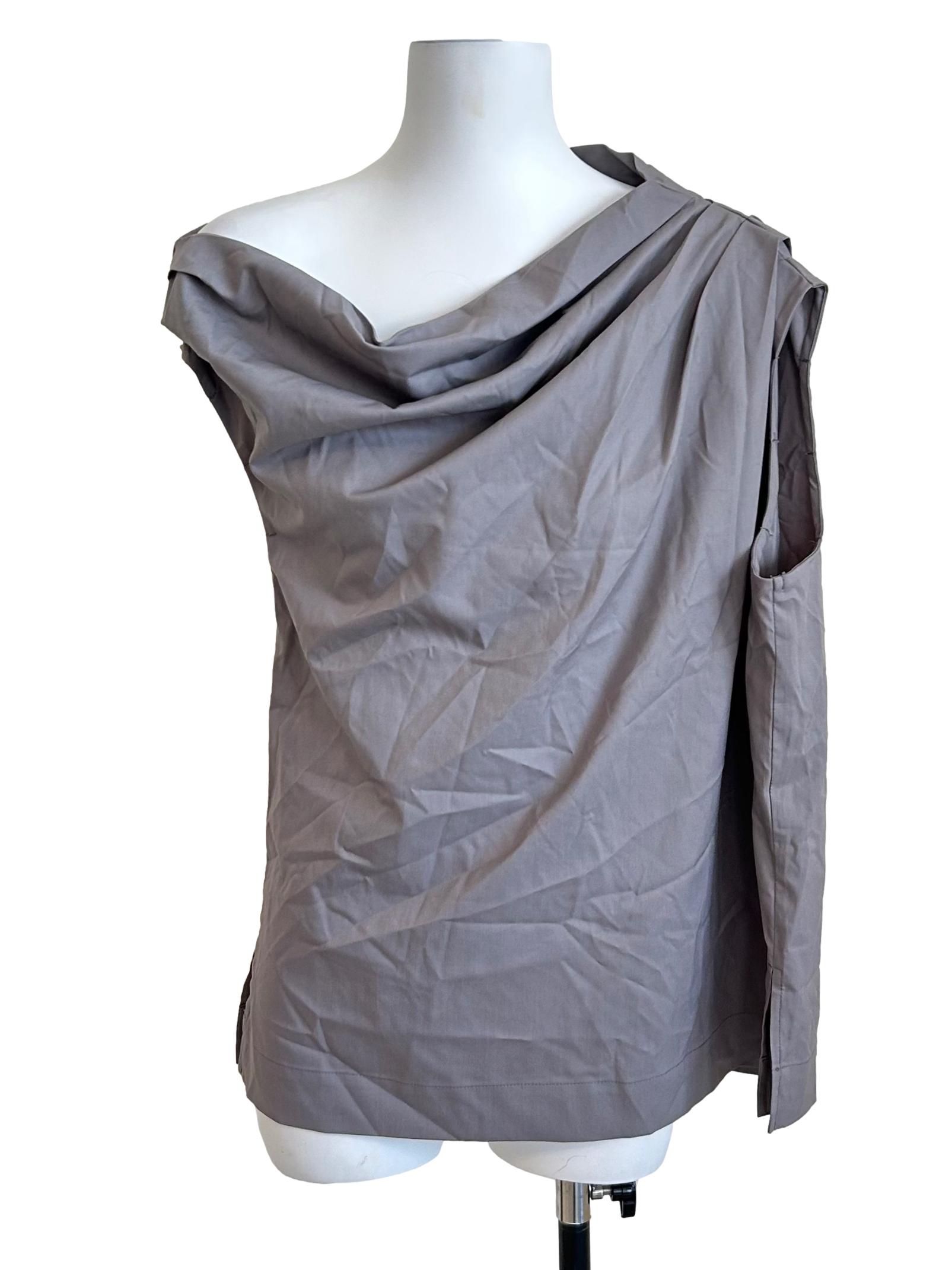 Smoke Grey Cowl Neck Sleeveless Top LB
