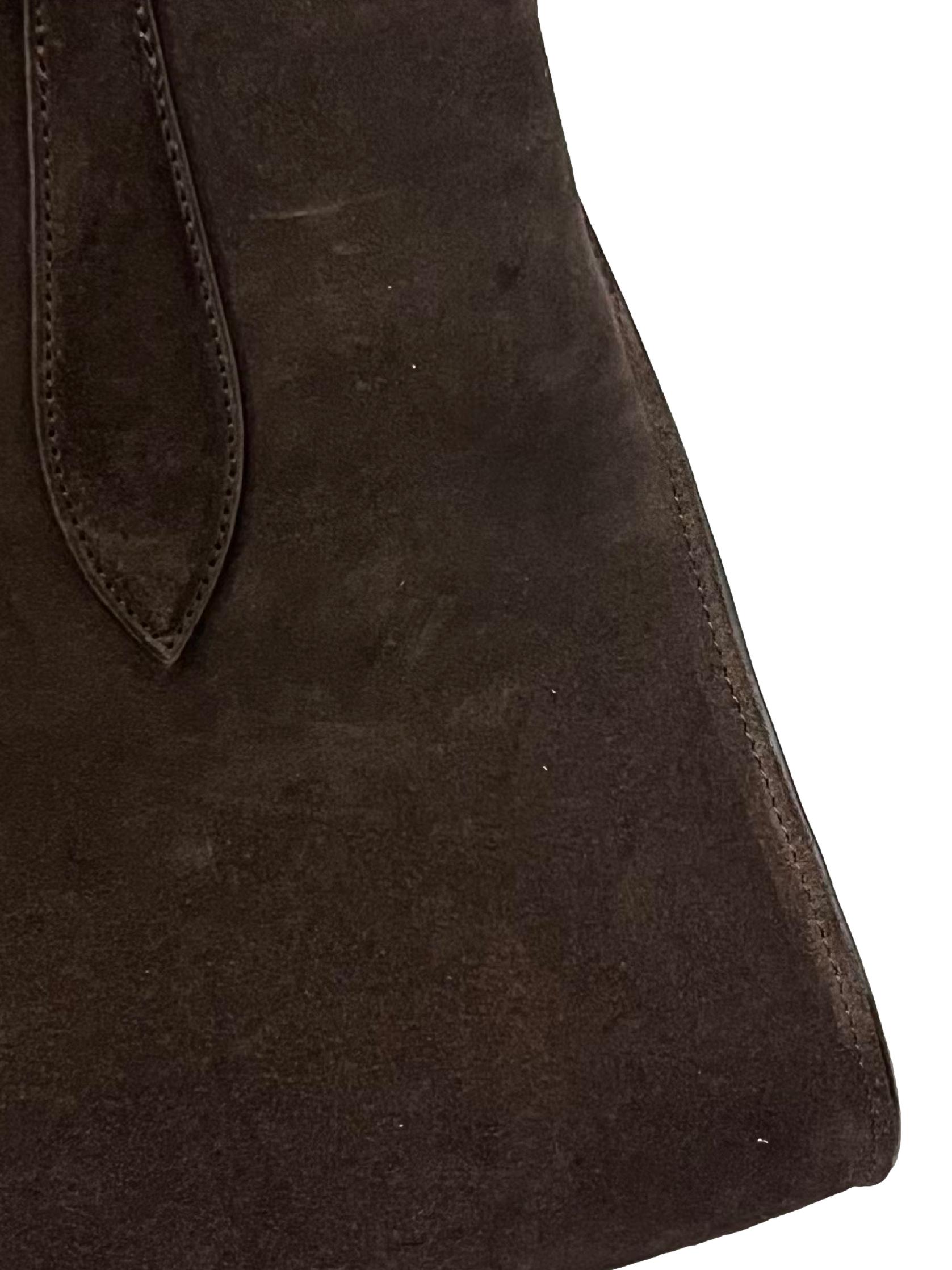 Dark Brown Suede Tote Bag CSN