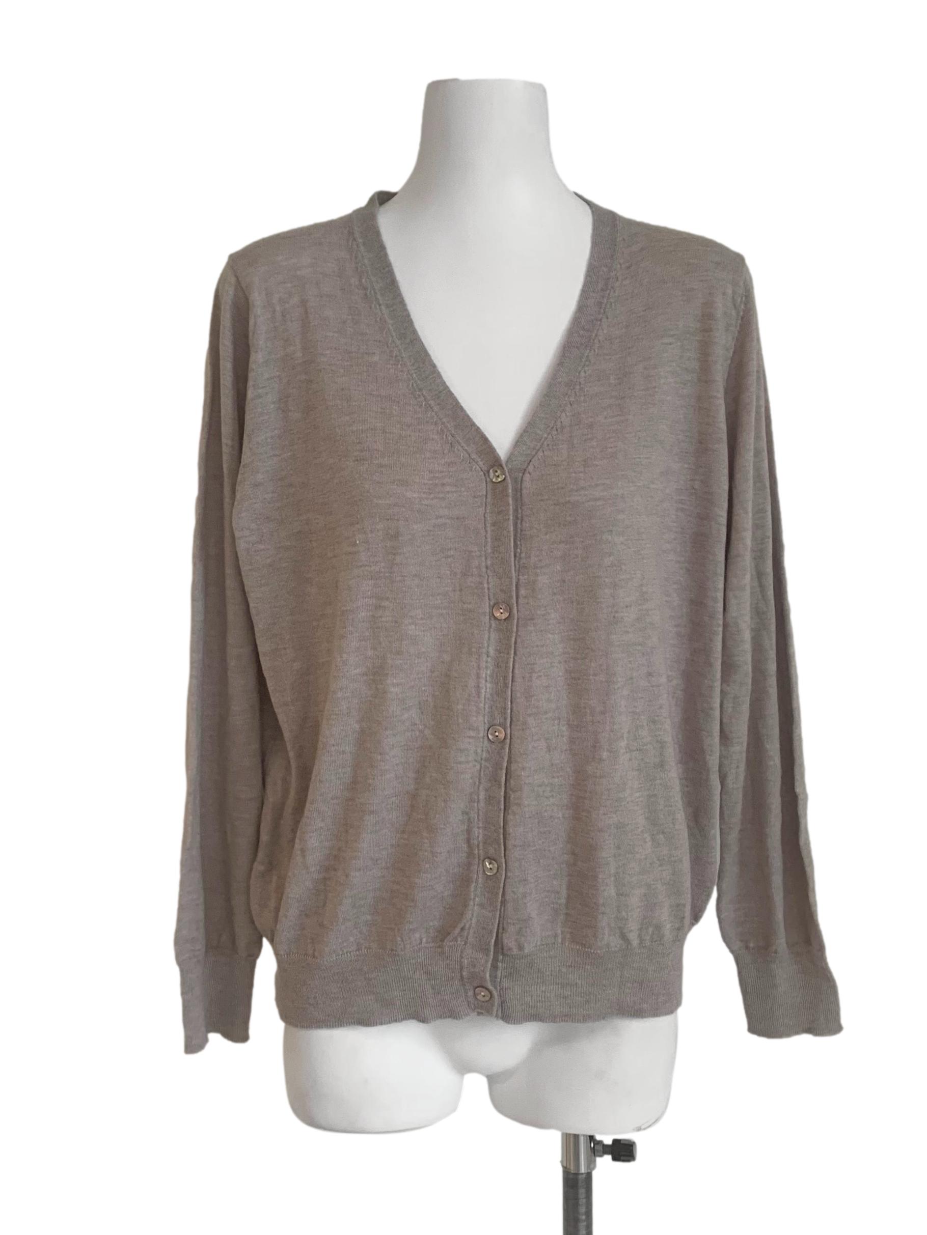 Ash Grey V-Neck Cardigan