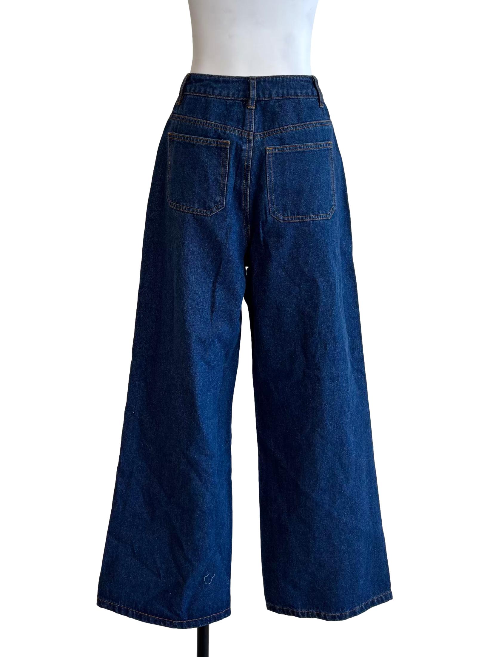 Blue Wide Leg Jeans