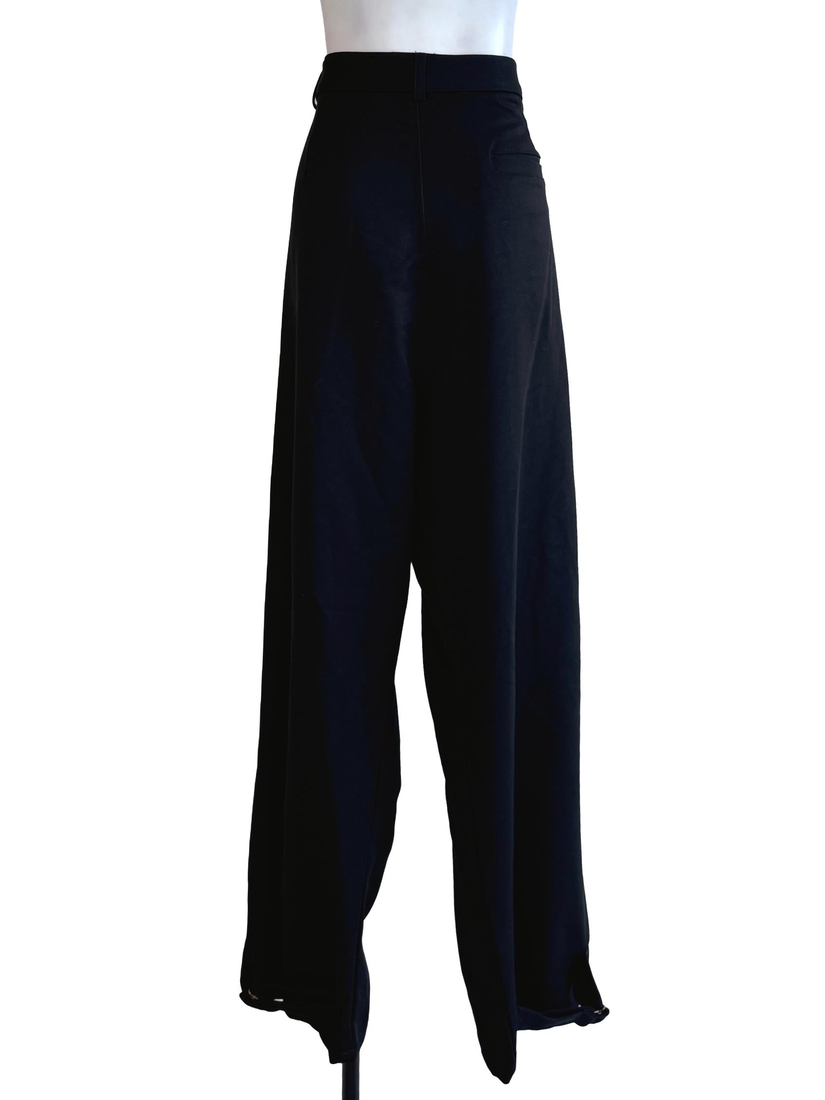 Black Plain Long Pants