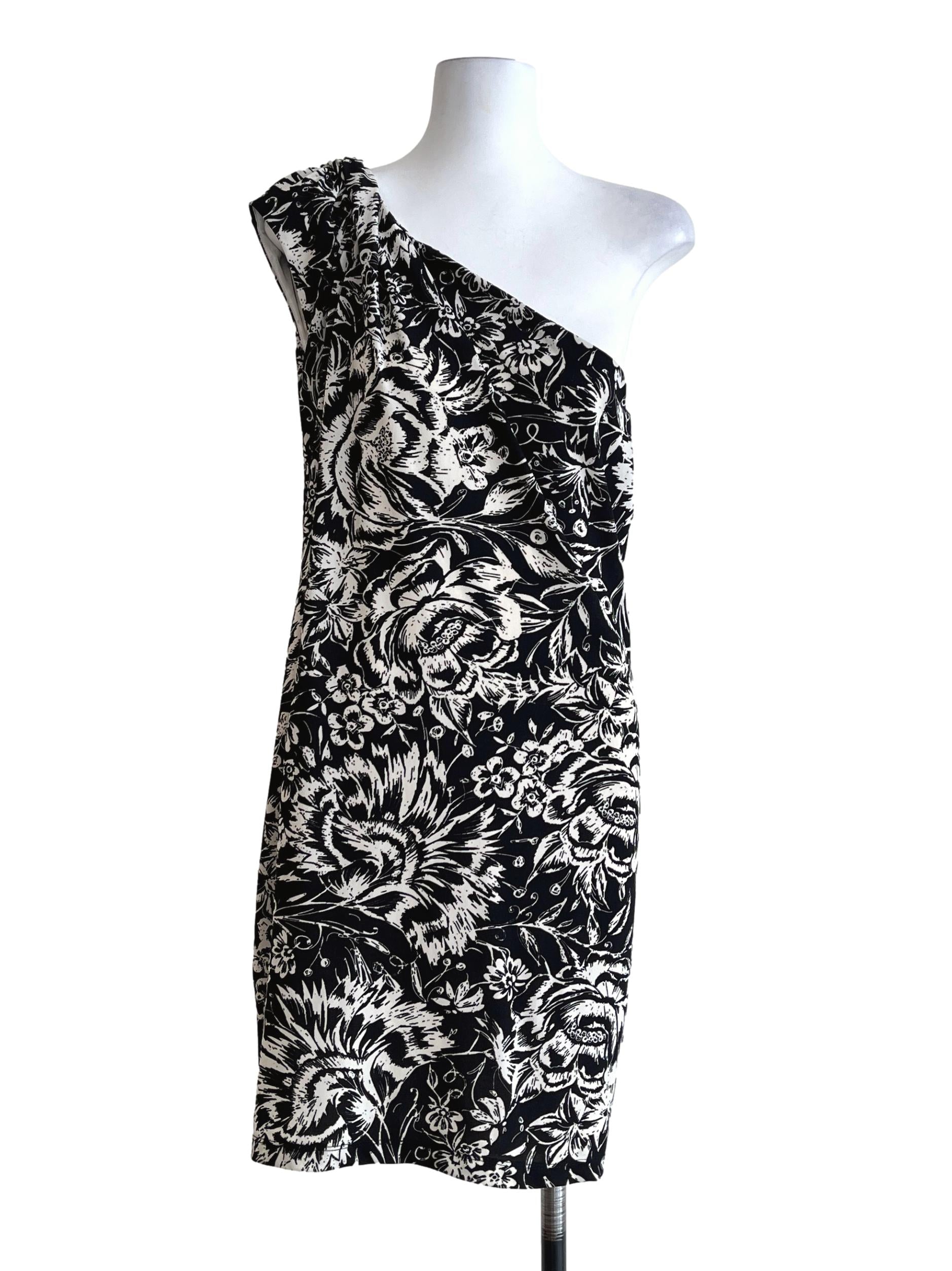 Onyx Black Asymmetric Dress