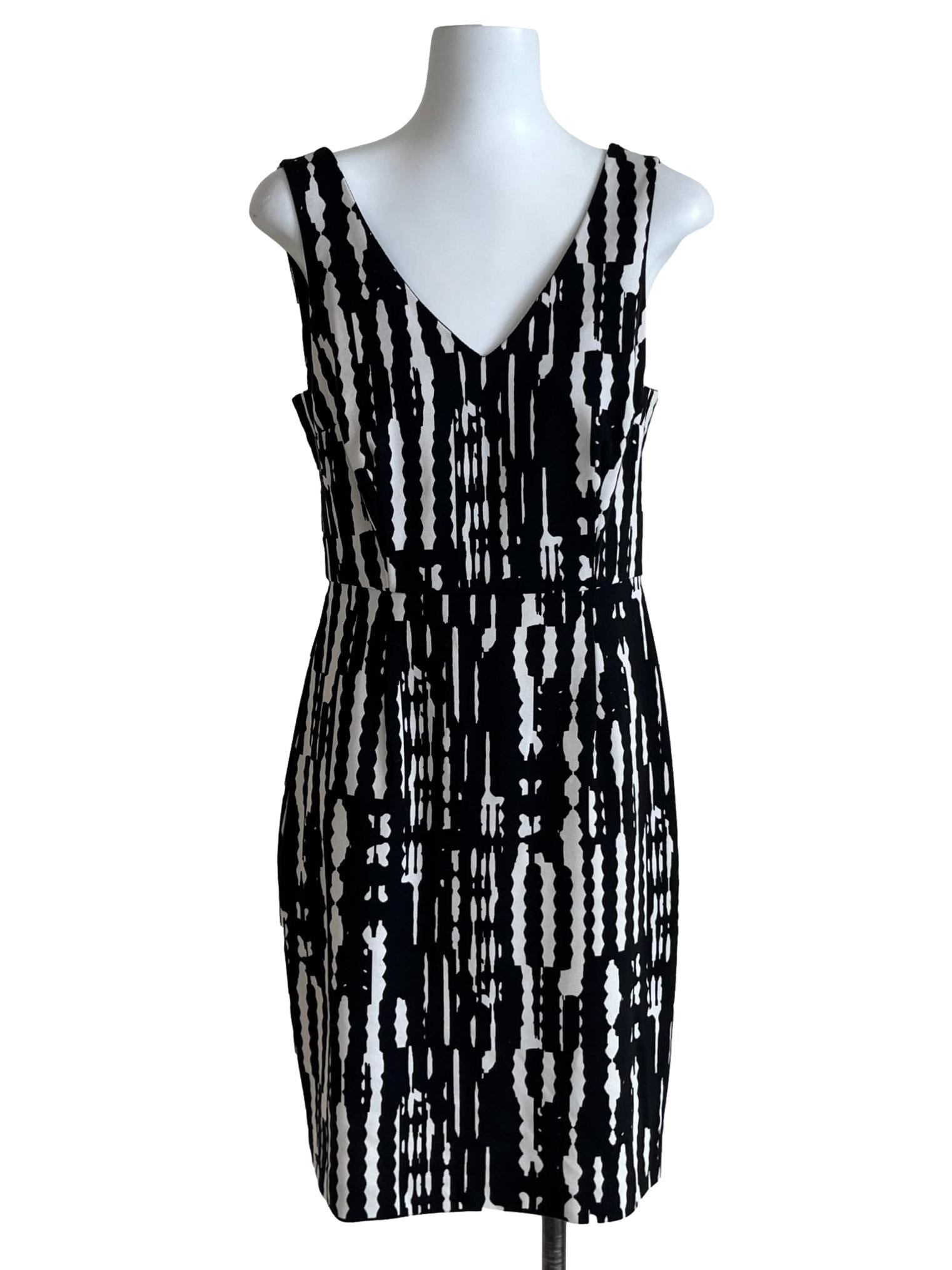 Black Pattern A-Line Dress