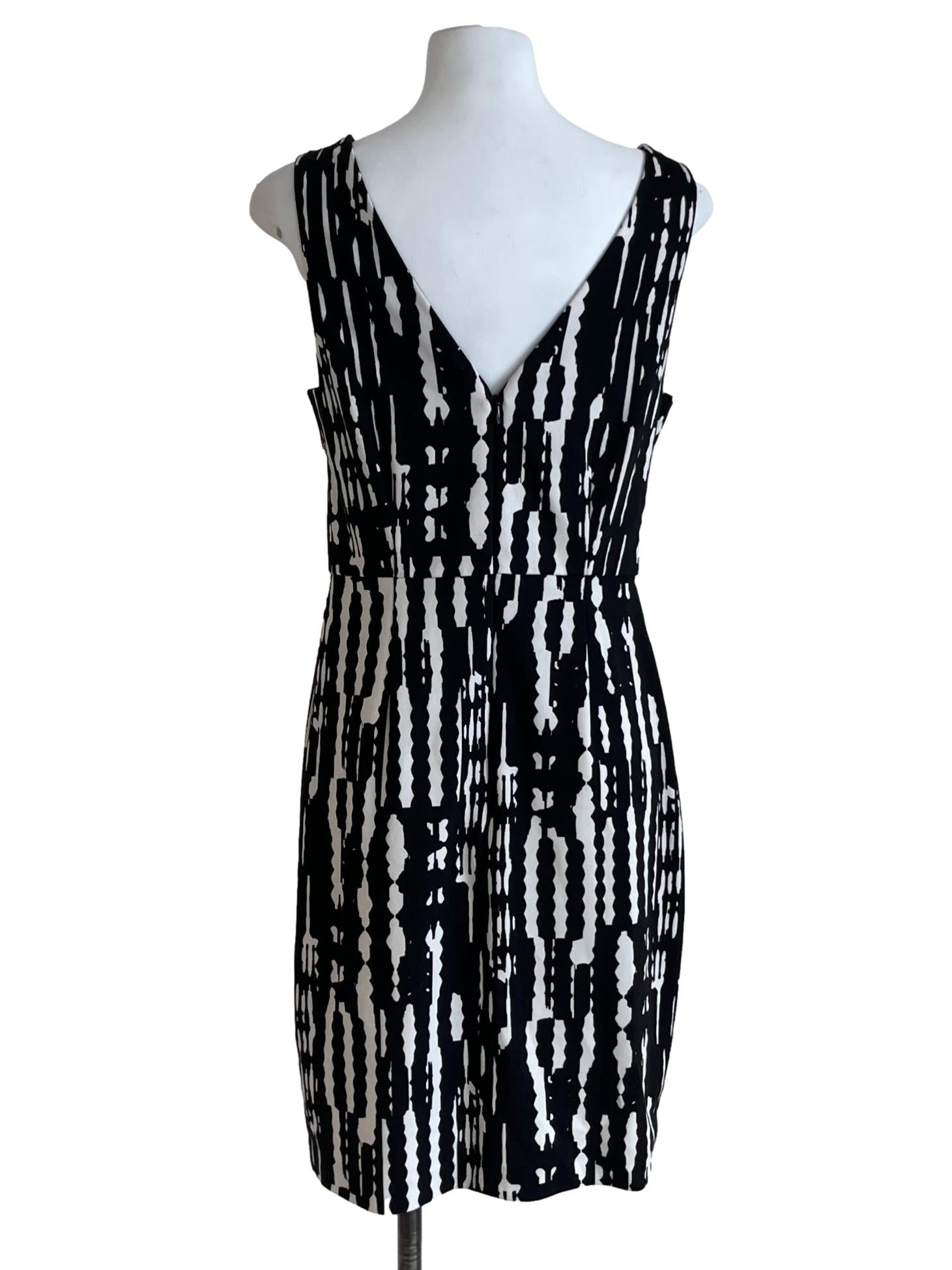 Black Pattern A-Line Dress
