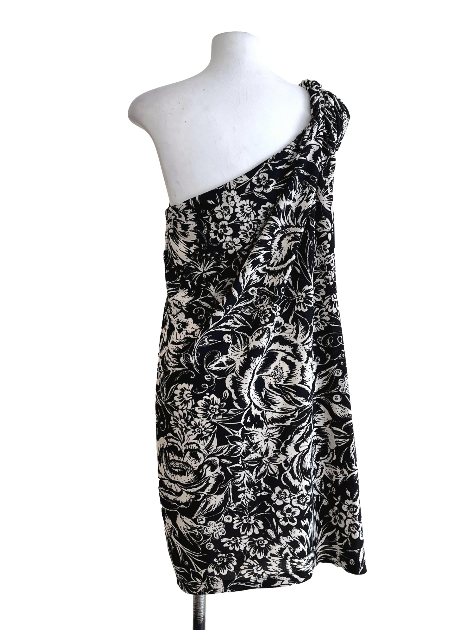 Onyx Black Asymmetric Dress