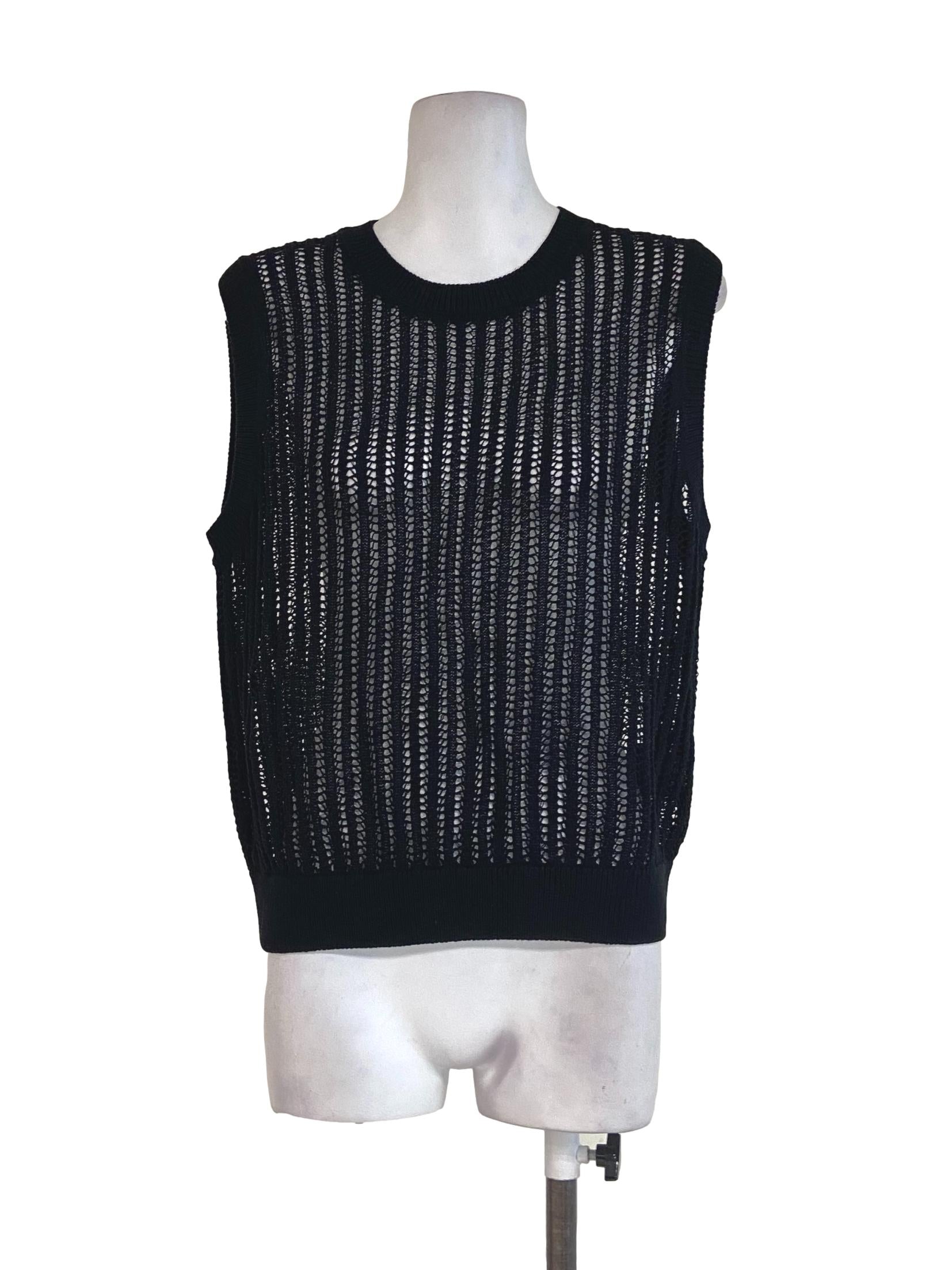 Black Sleeveless Stretchable Vest