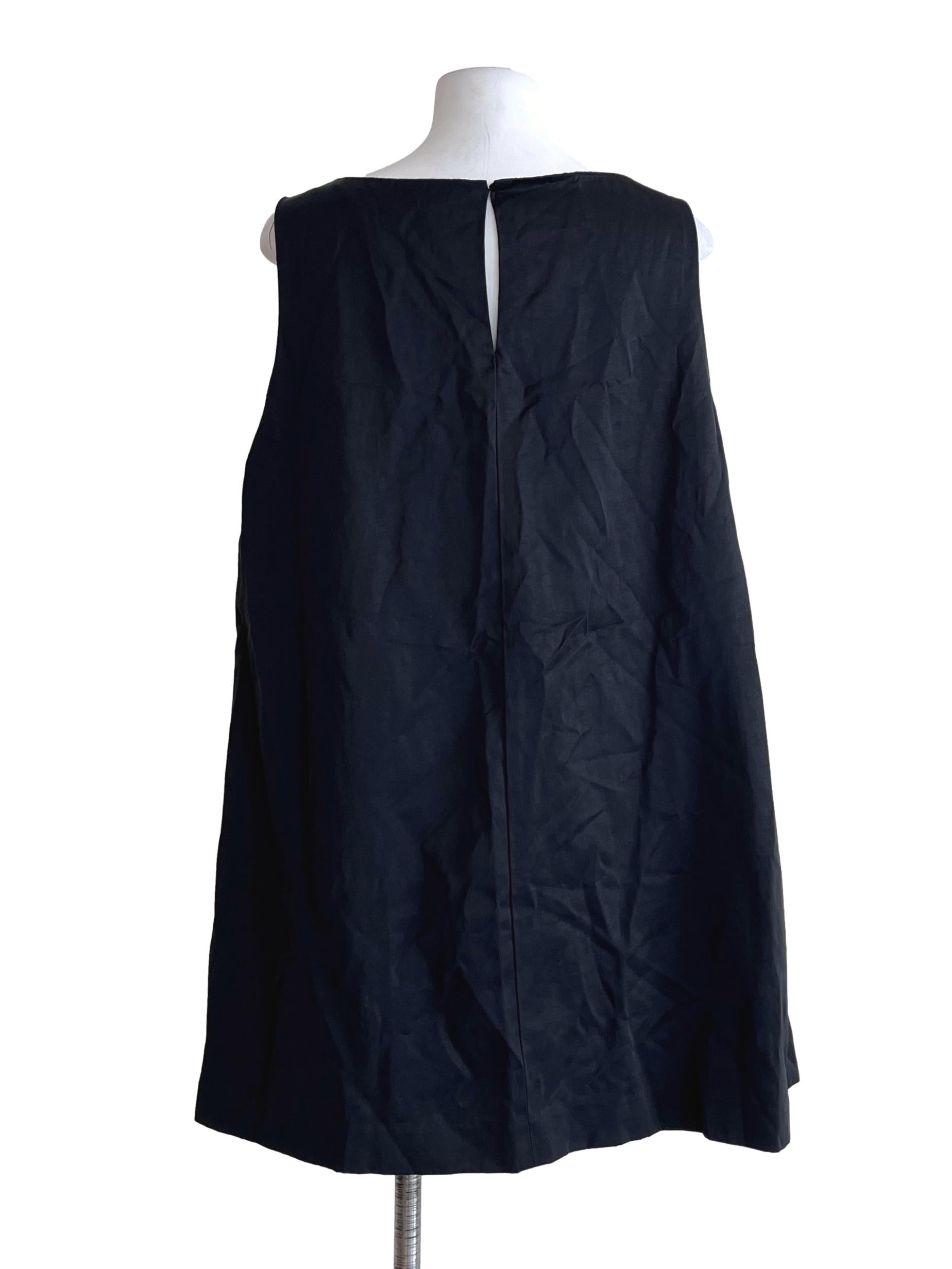 Ink Black Halter Sleeveless Tent Dress