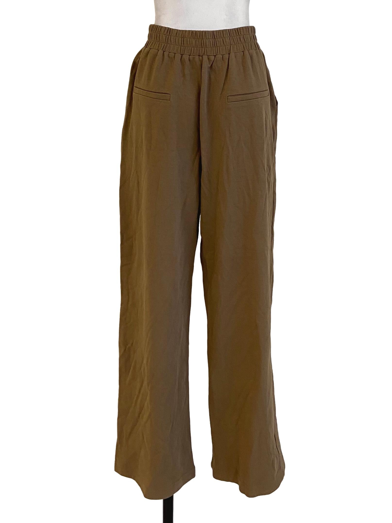 Peanut Brown Twill Straight Pants