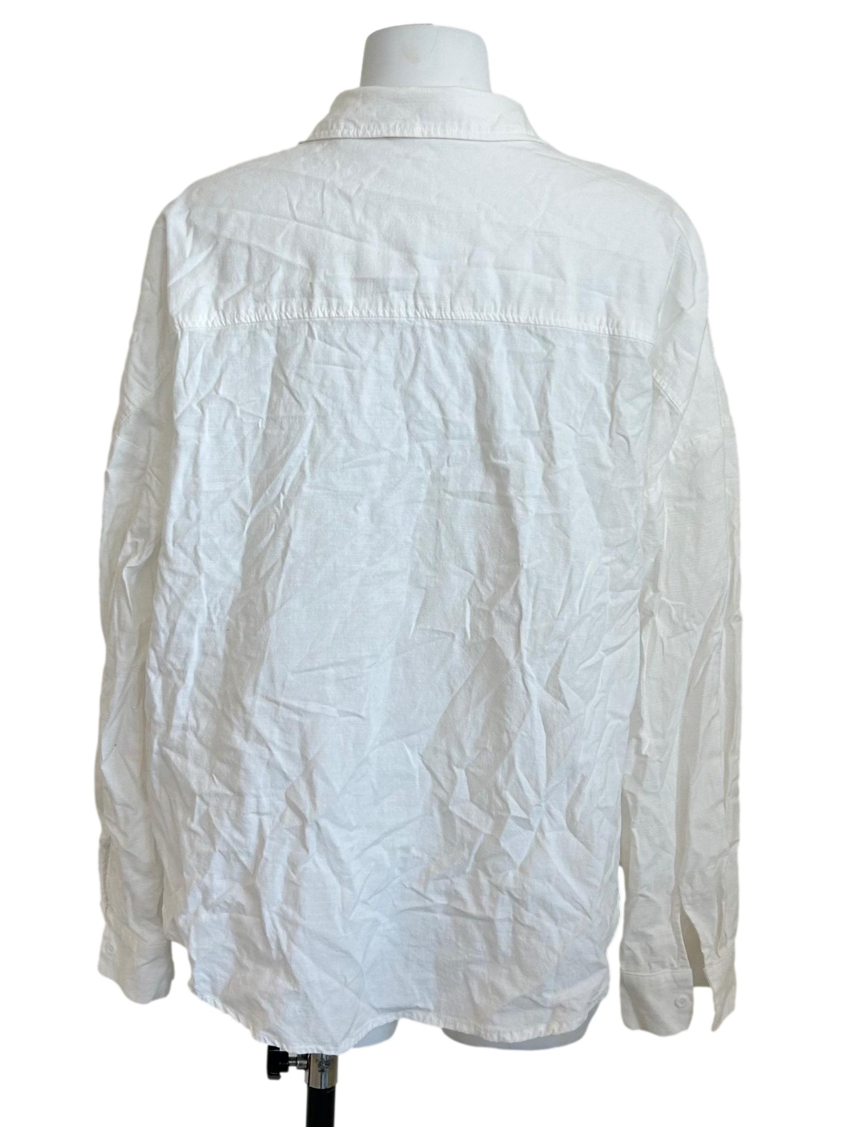 White Relaxed Button Down Shirt