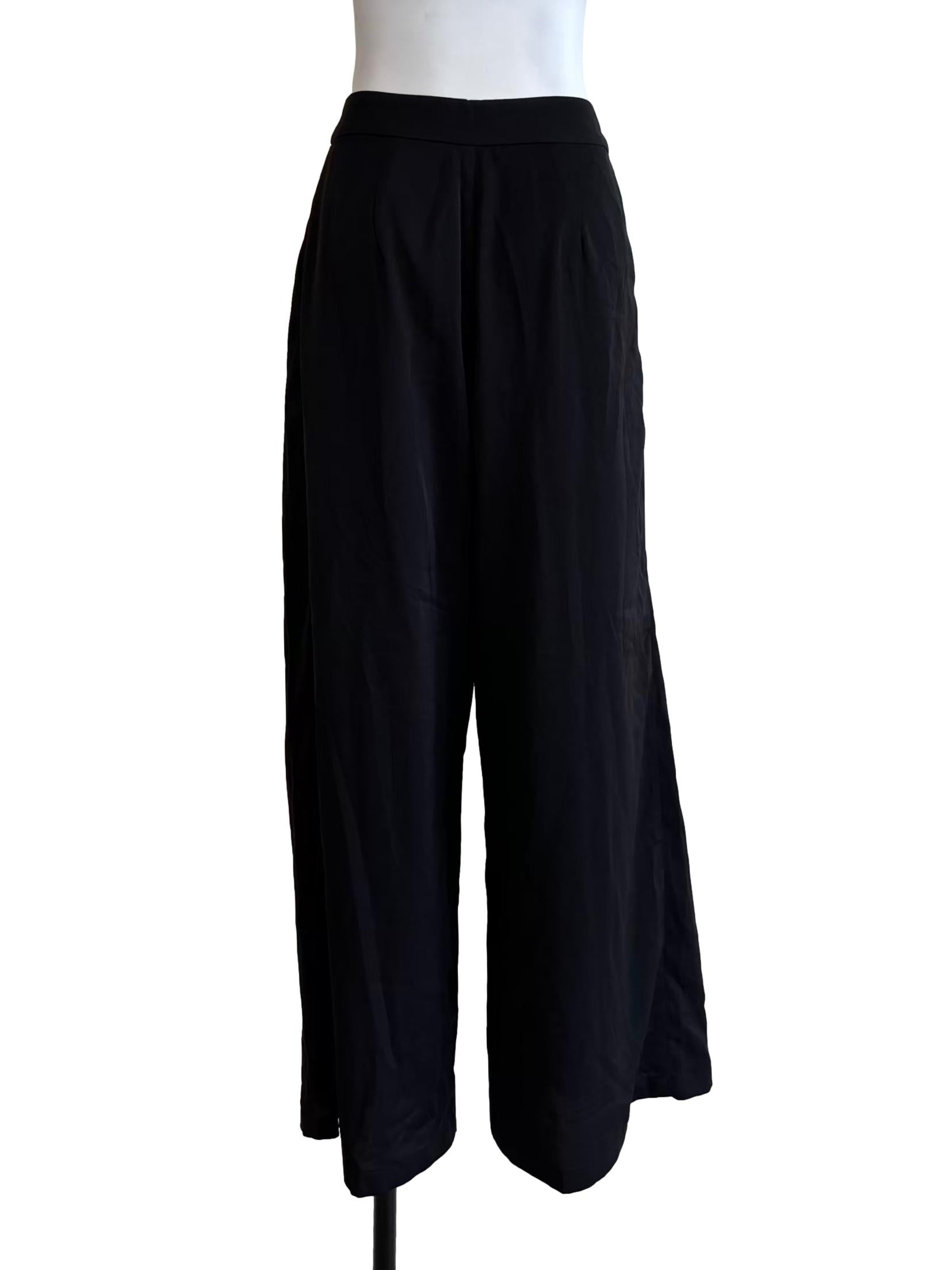 Jet Black Pleated Slacks