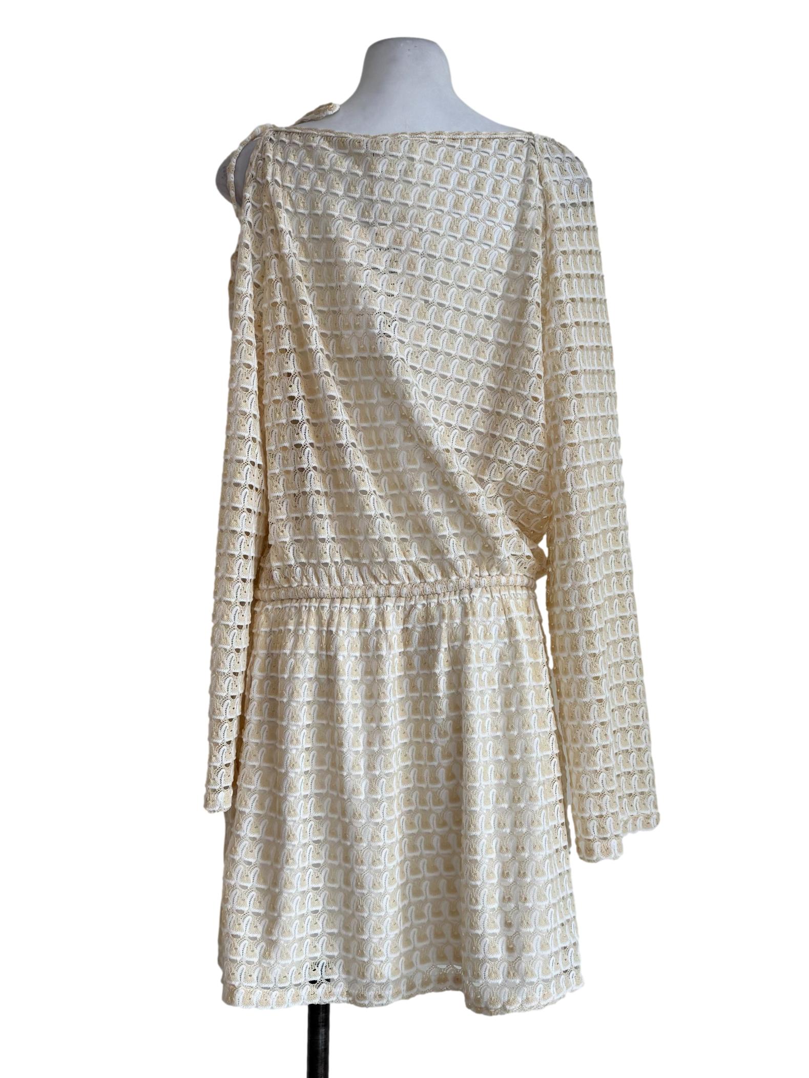 Pale Yellow Knitted Long Sleeve Summit Dress