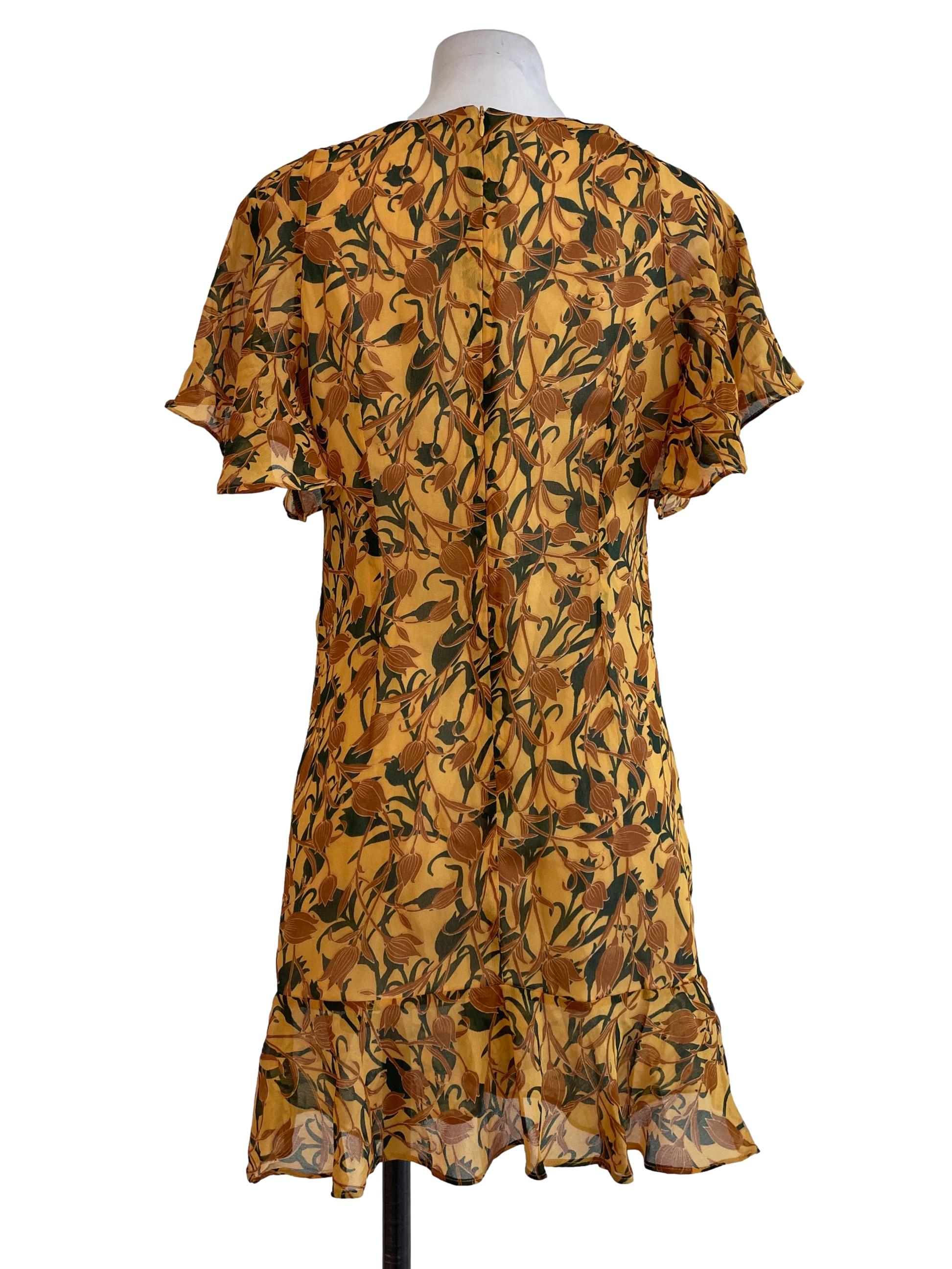 Fire Yellow Sinch Bodycon Dress