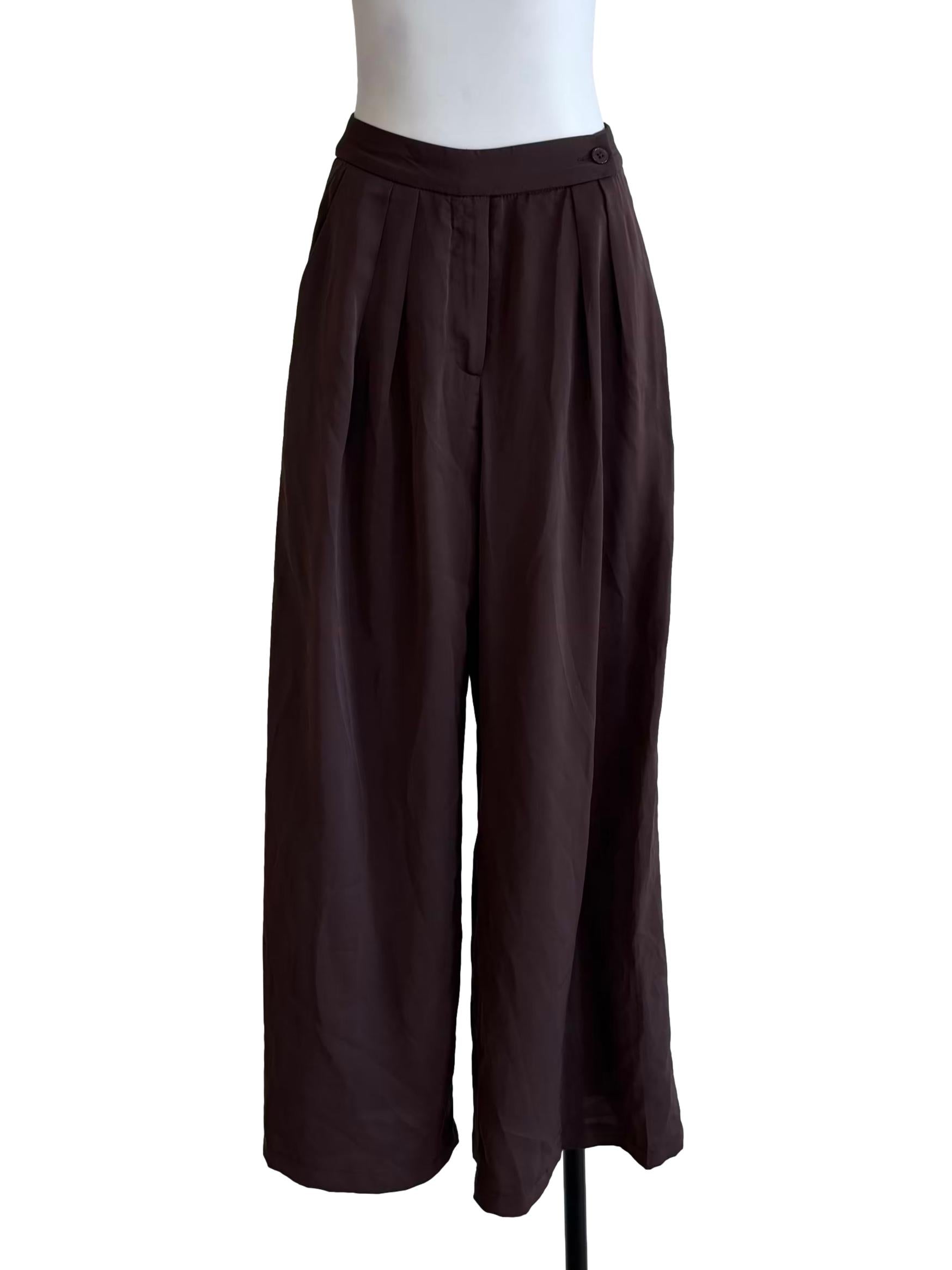 Mocha Brown Pleated Slacks