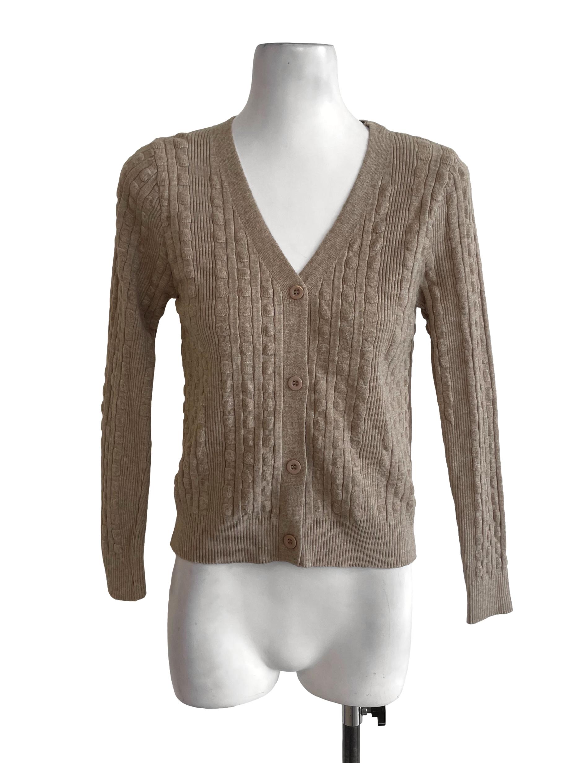 Peanut Brown Button Up Cardigan