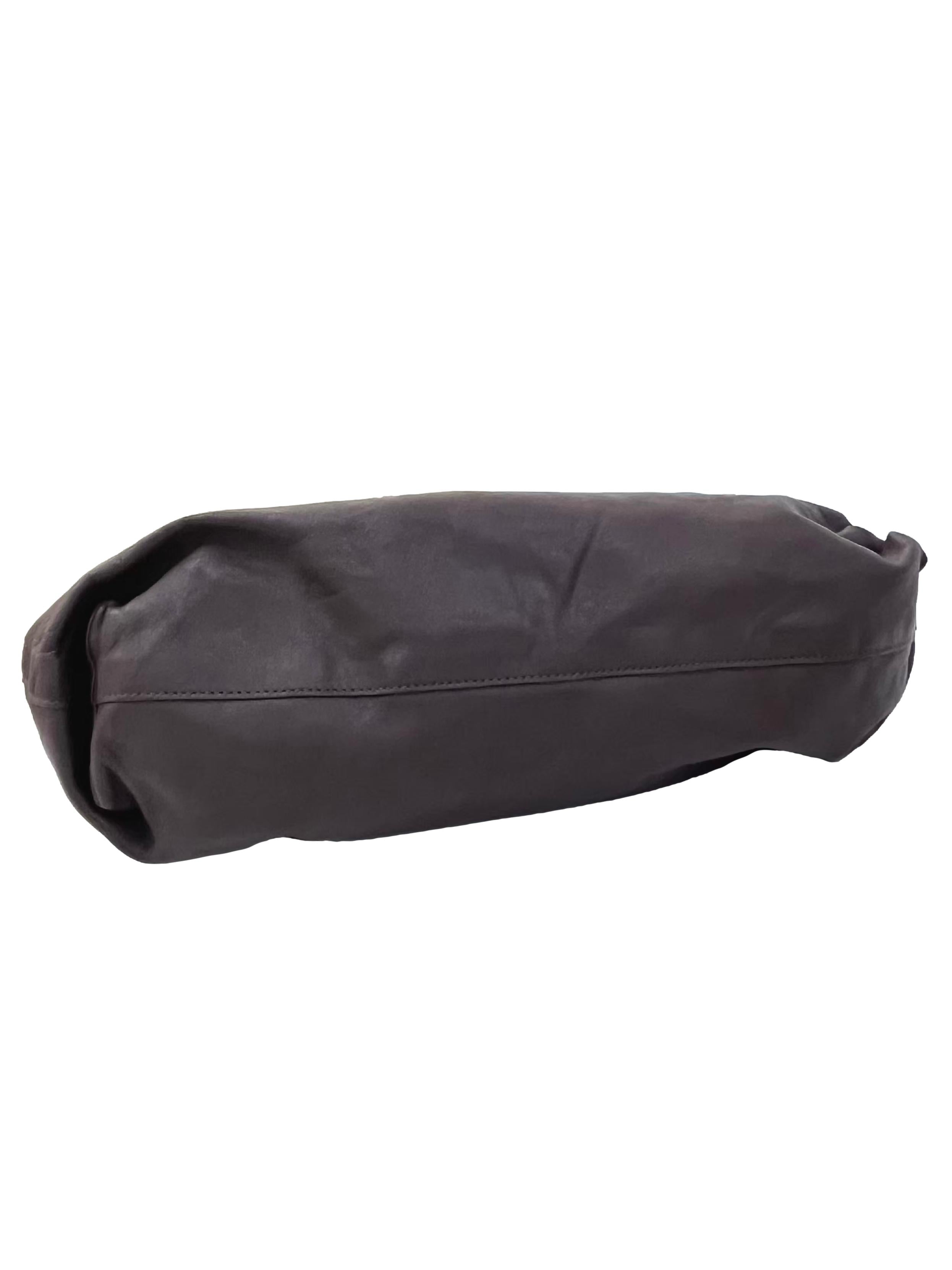 Plum Brown Leather Shoulder Bag CSN