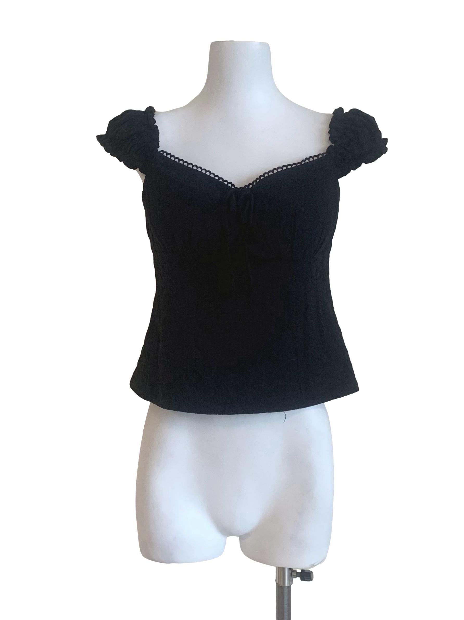 Midnight Black Peplum Top