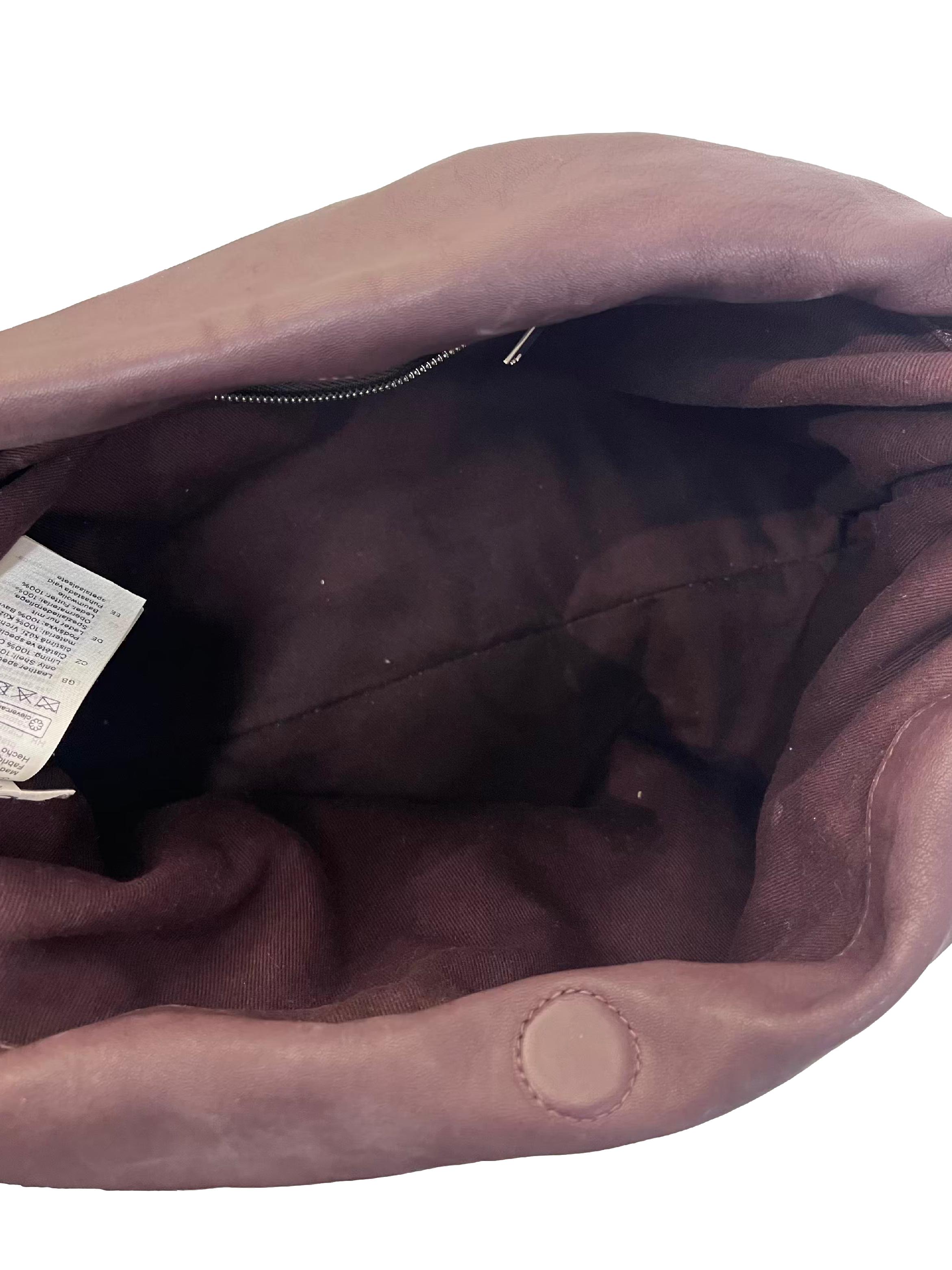 Plum Brown Leather Shoulder Bag CSN