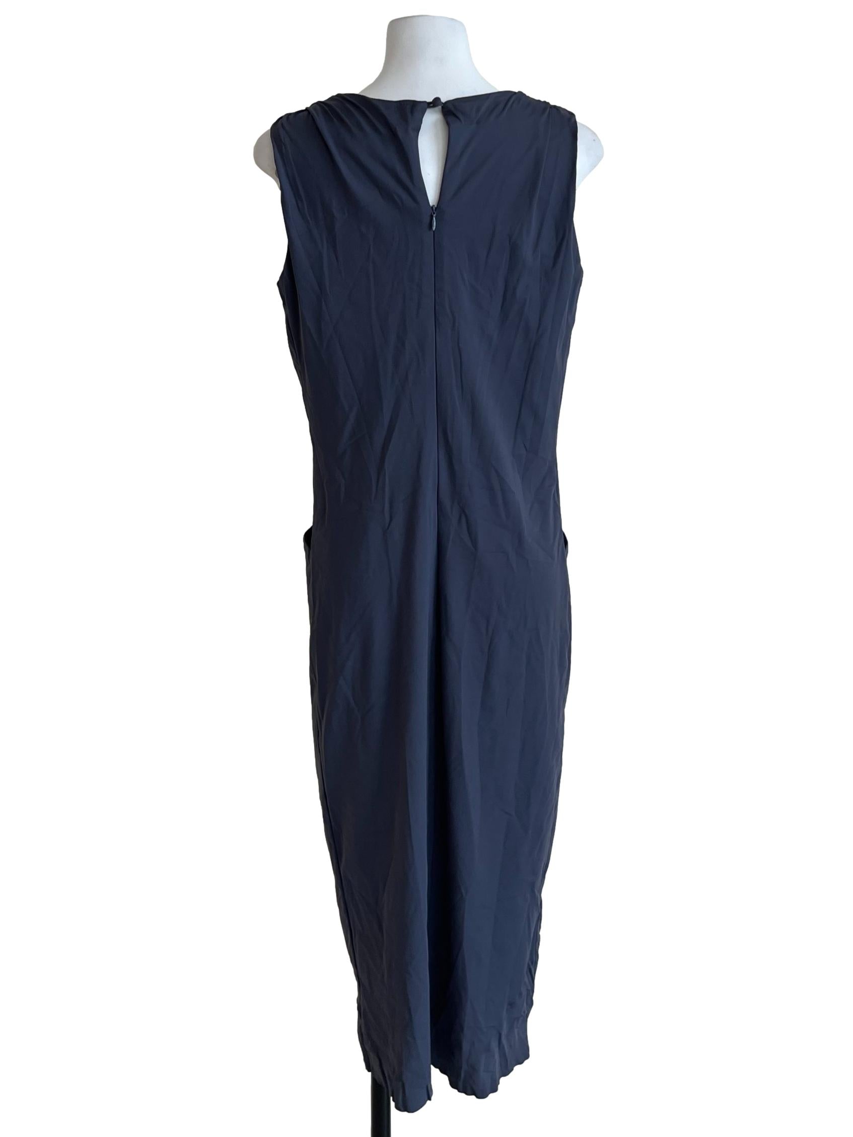 Stone Grey V-Neckline Shift Dress