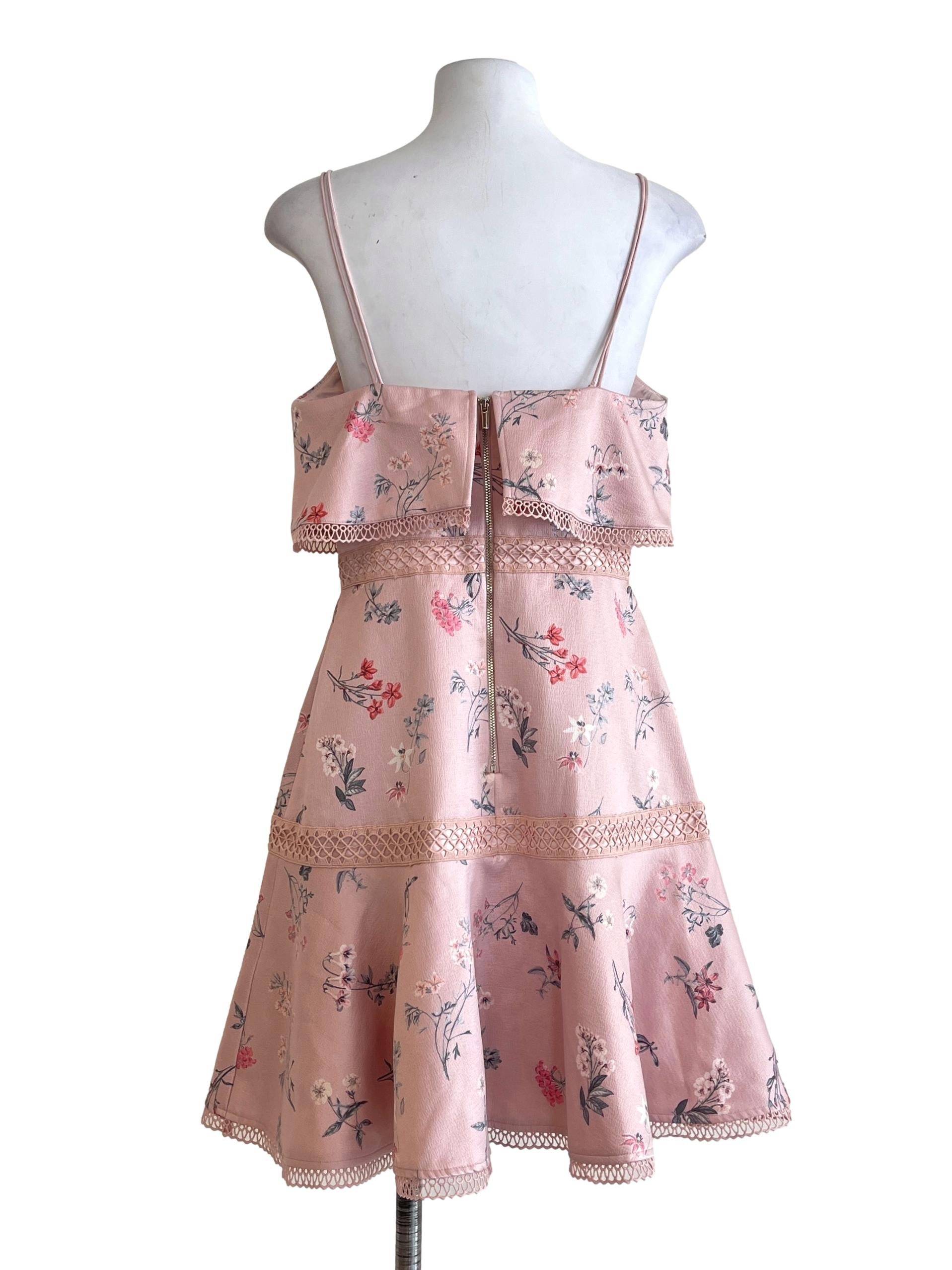 Punch Pink Spaghetti A-Line Dress