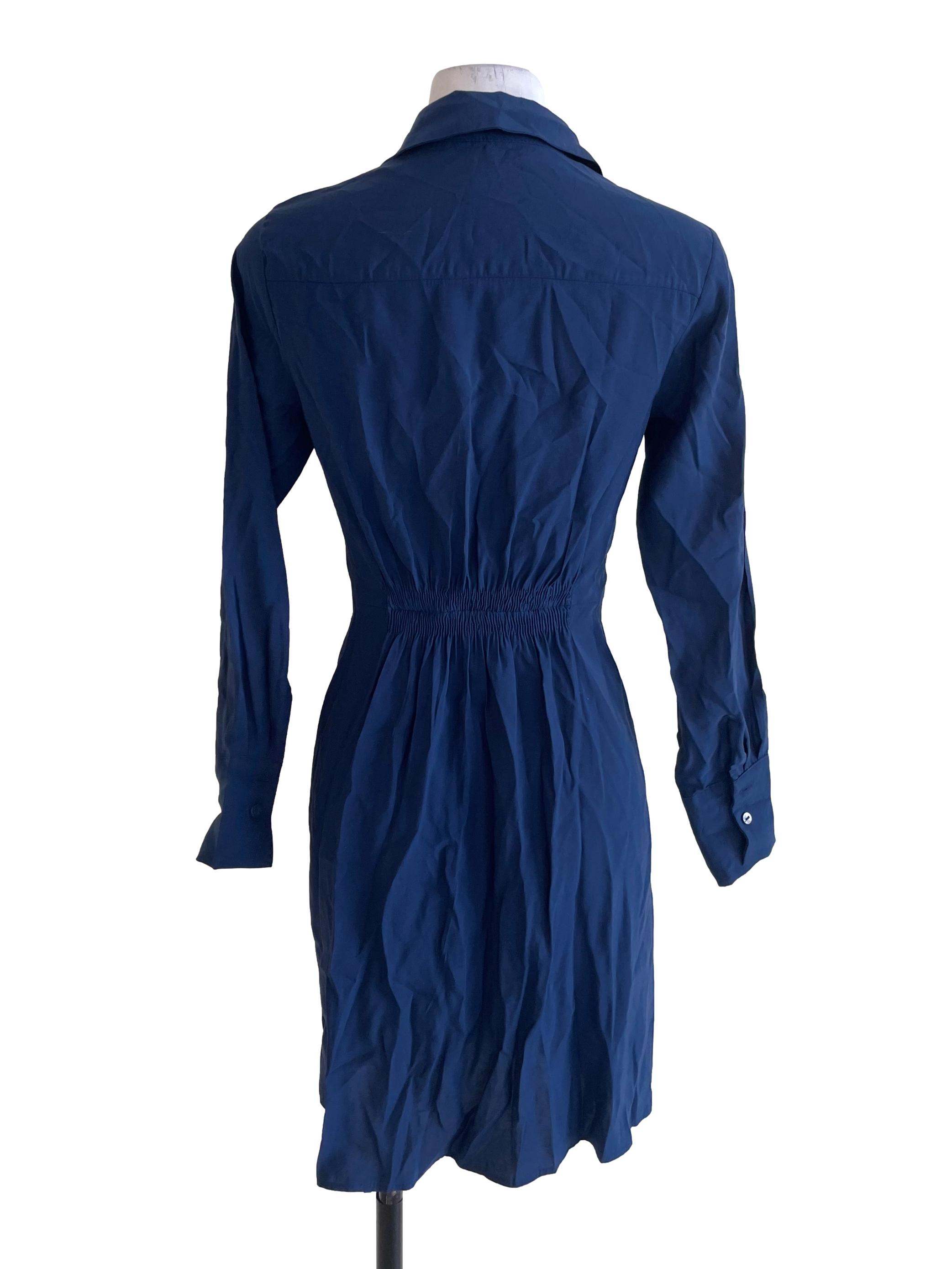 Dark Blue Button Up Dress