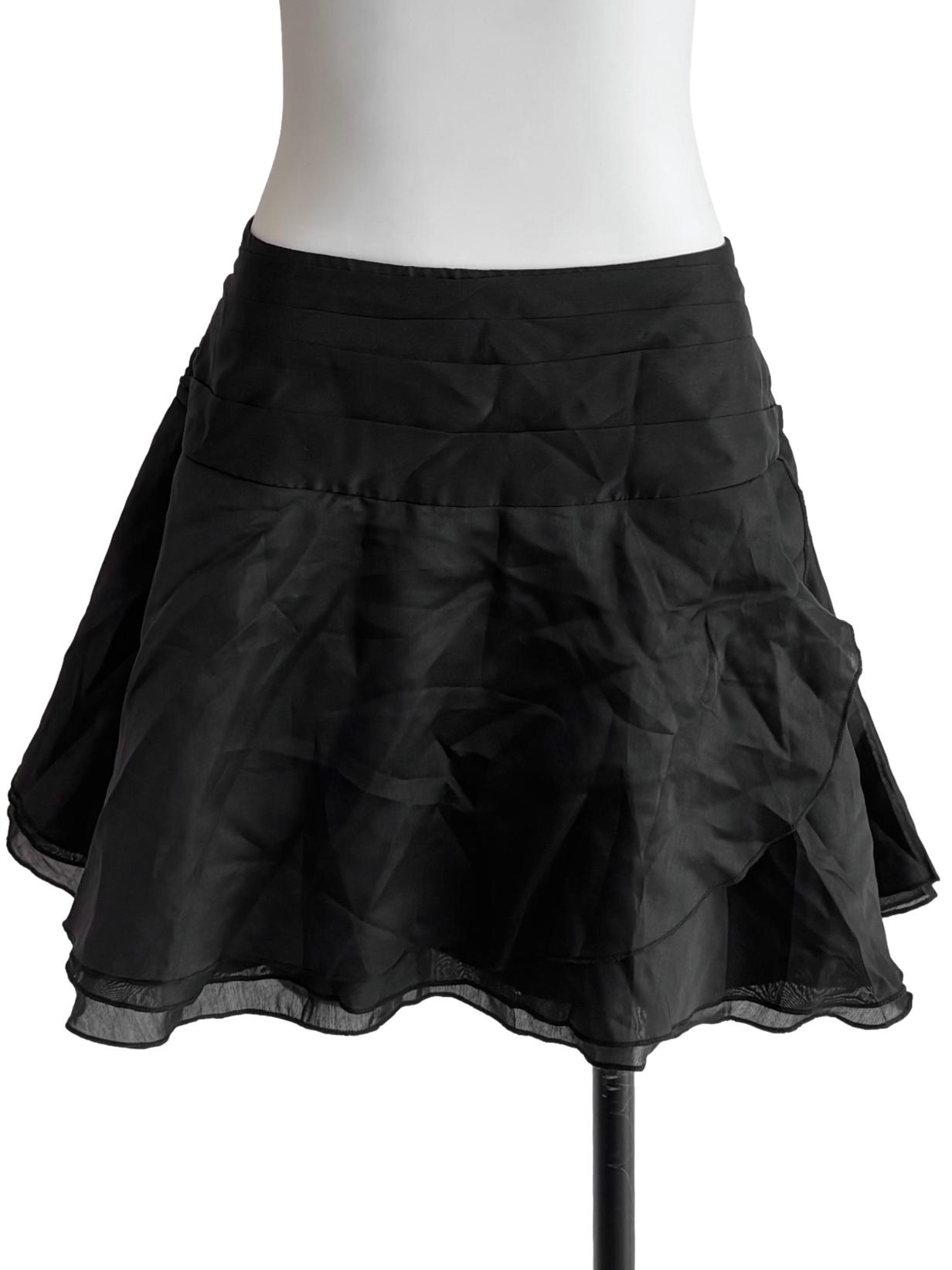 Jet Black Pleated Skorts
