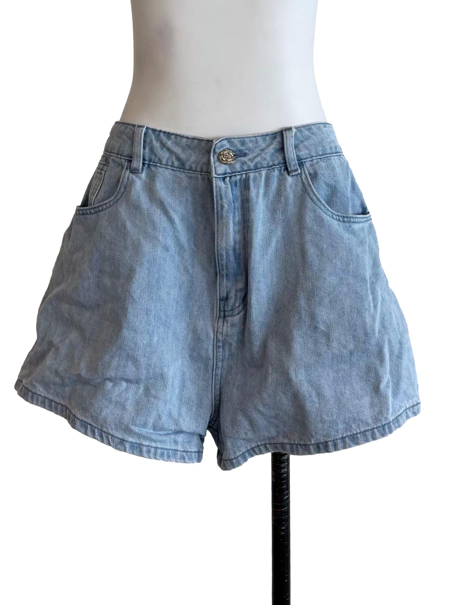Light Blue Denim Shorts