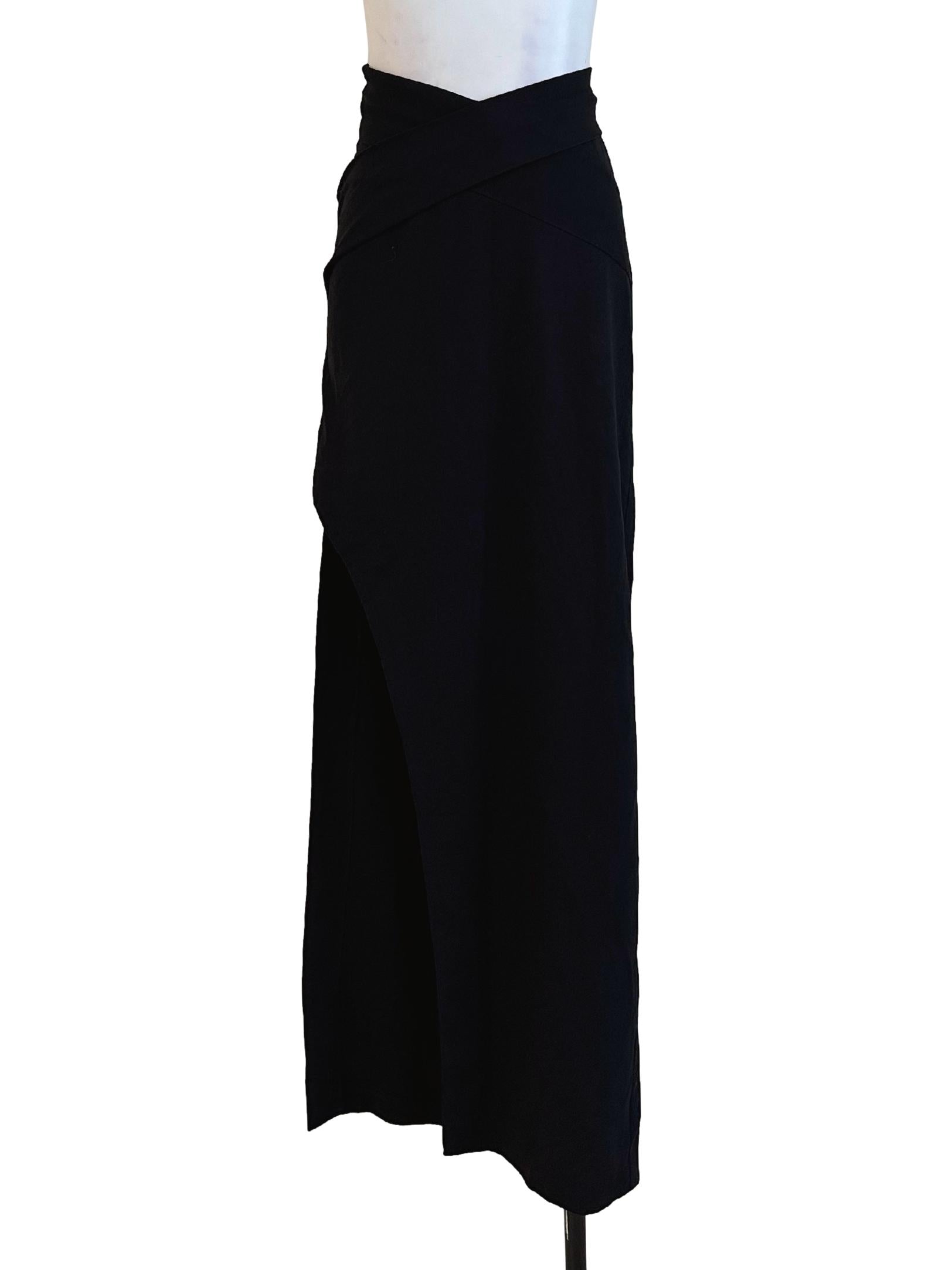 Black Slit Long Skirt LB