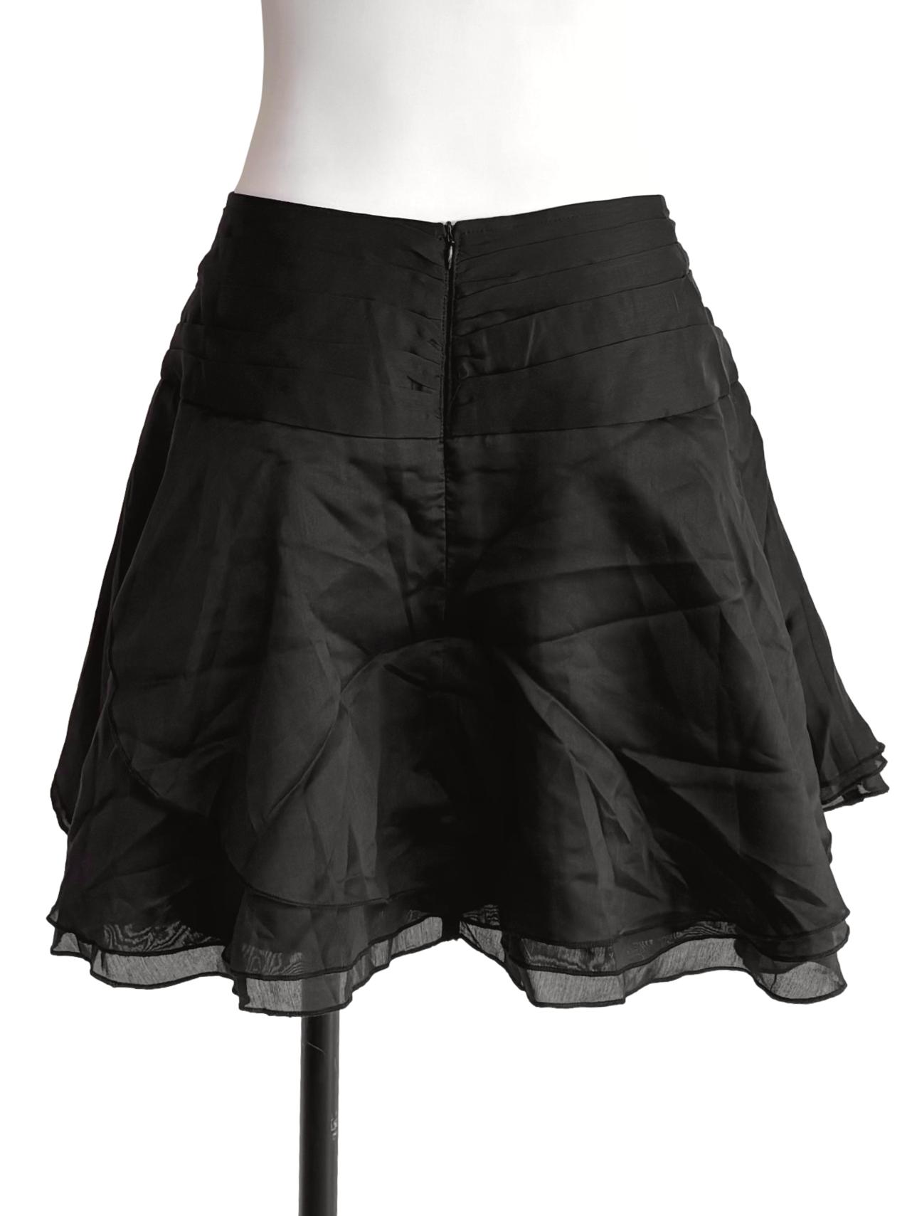 Jet Black Pleated Skorts