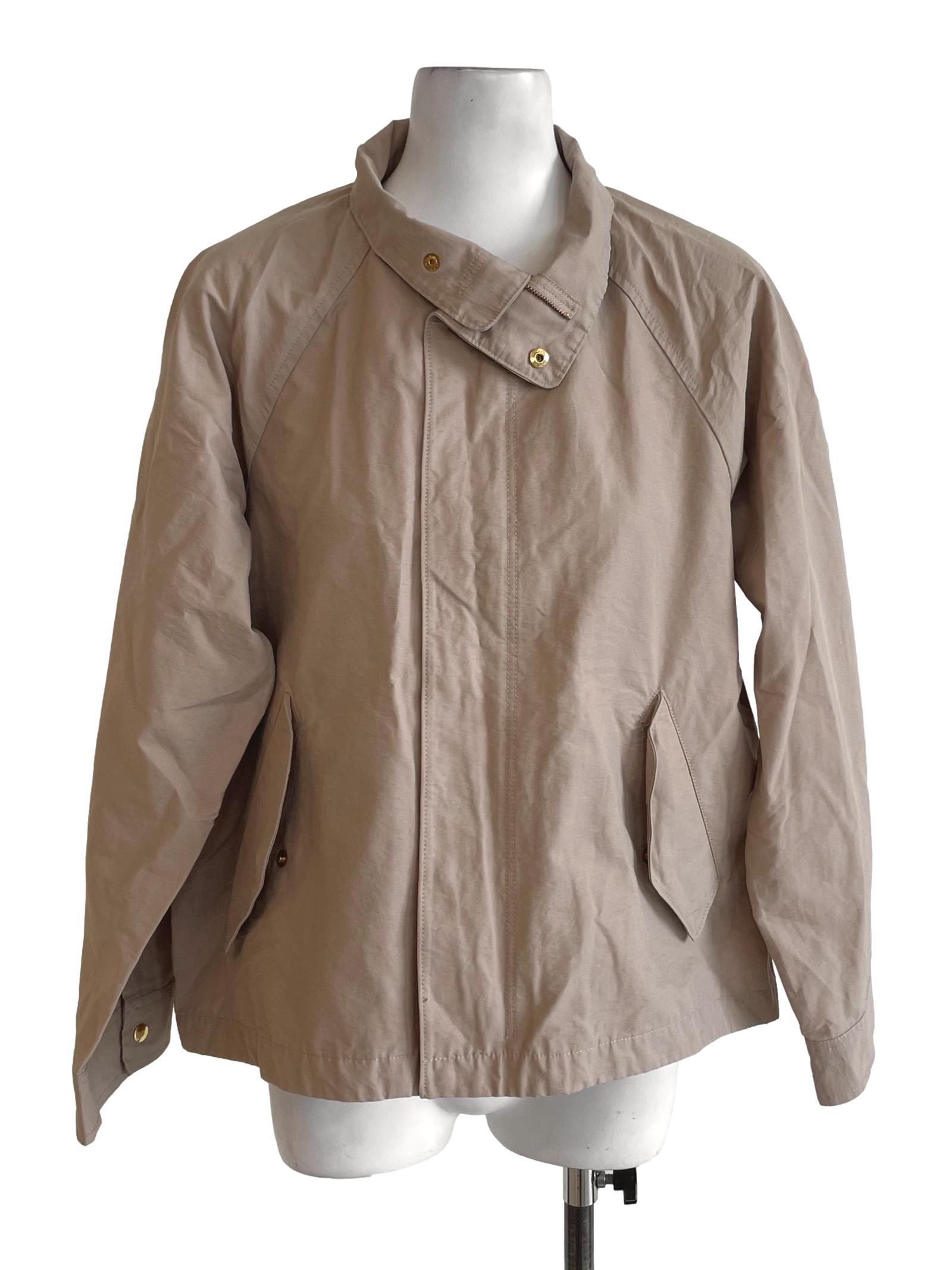 Pastel Brown Collared Jacket