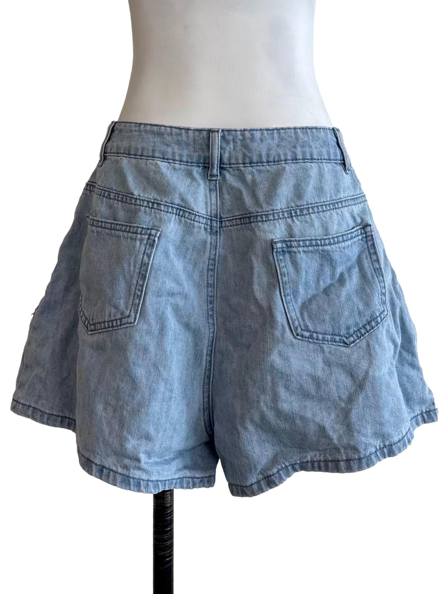 Light Blue Denim Shorts