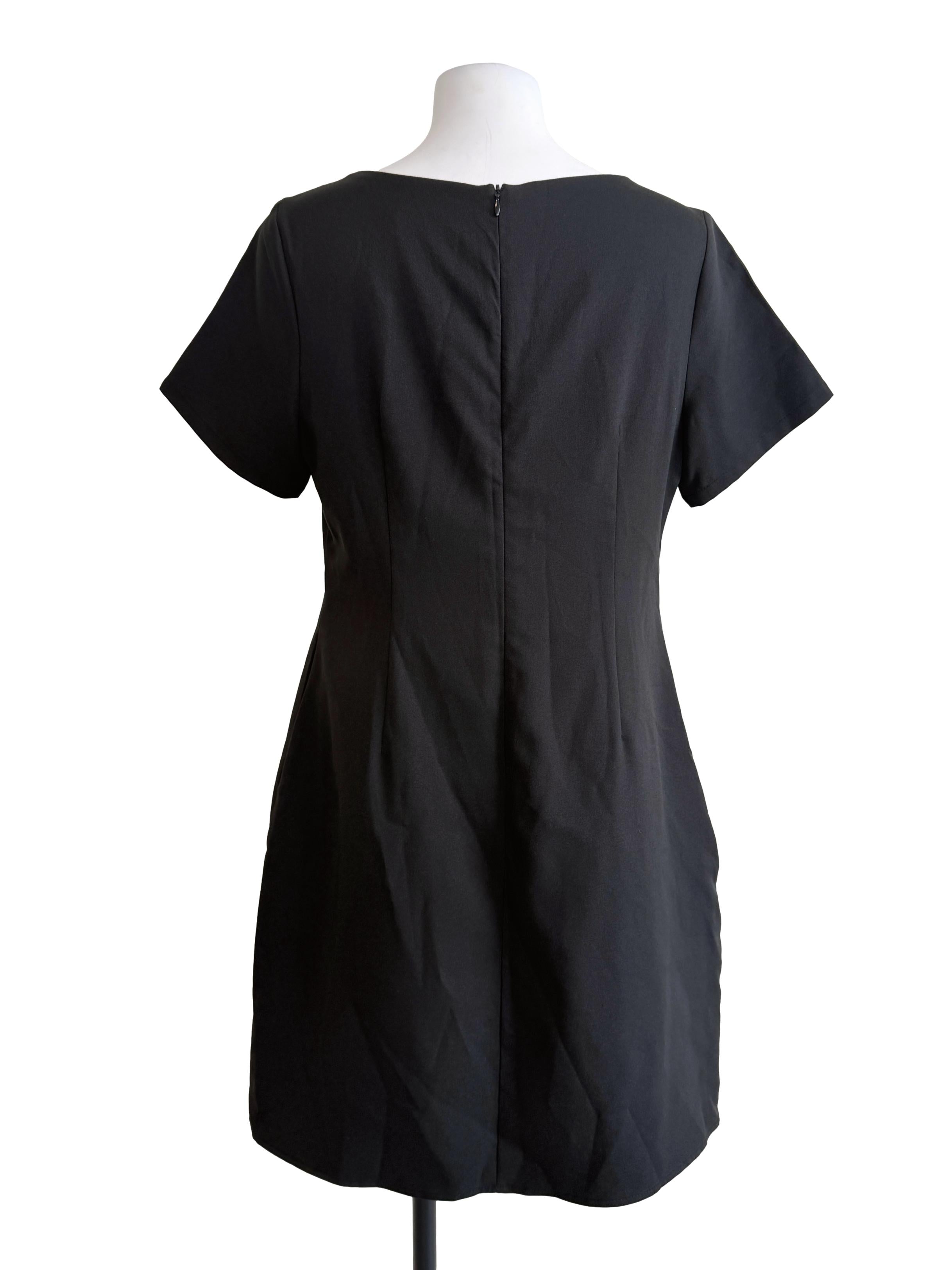 Black Square Neck Dress