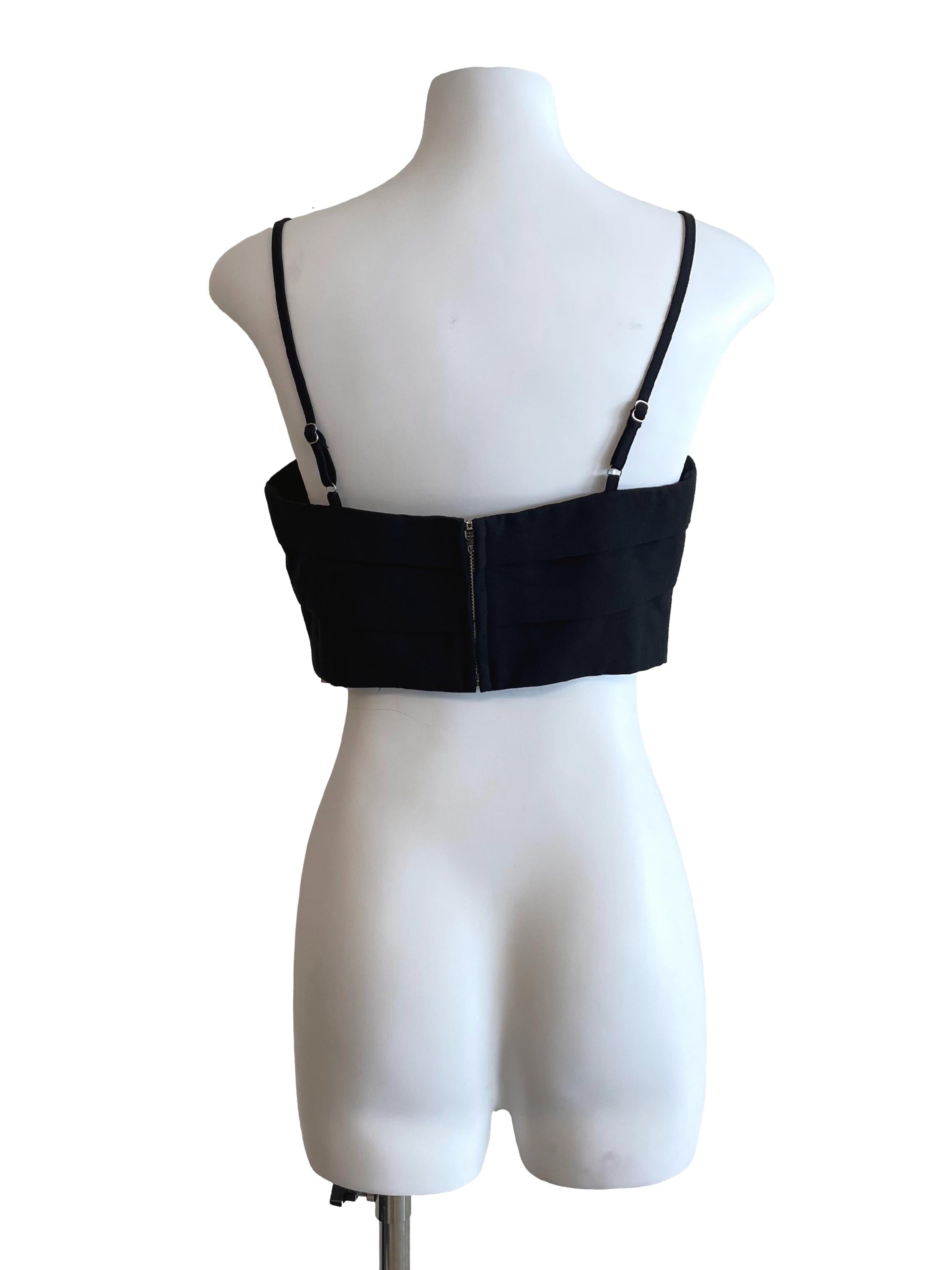 Black Pleated Tube Top