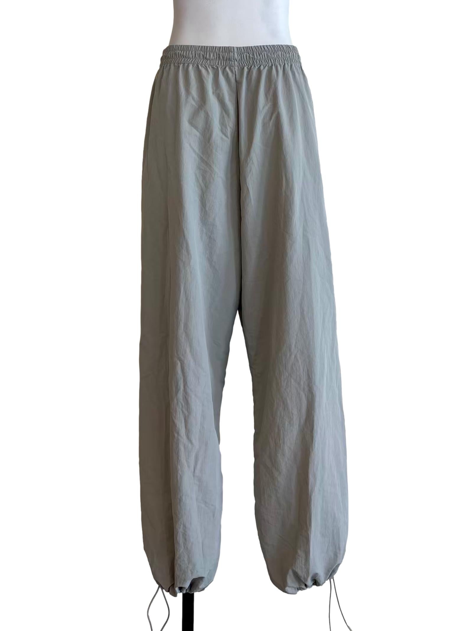 Chrome Grey Nylon Pants