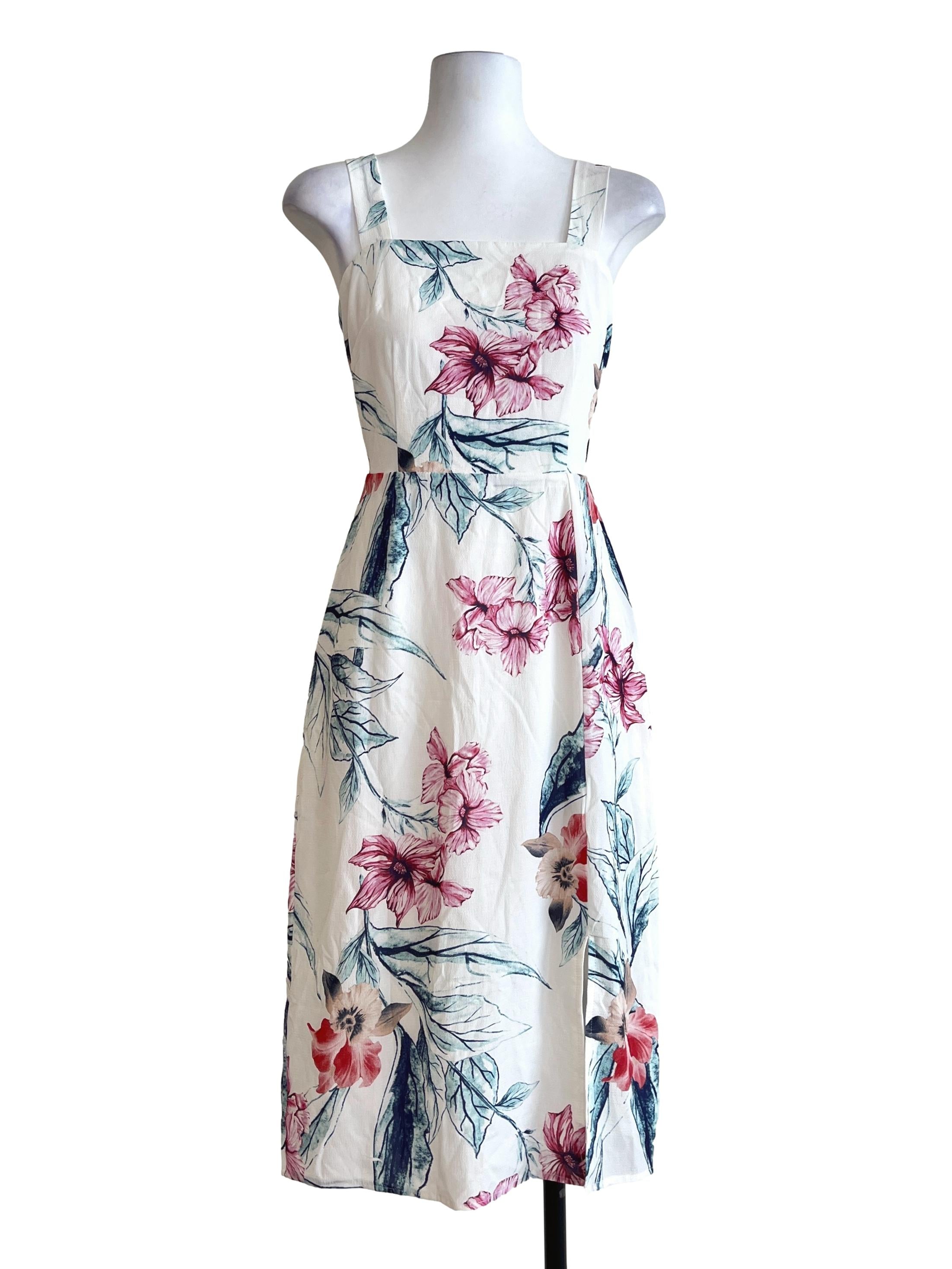 Off White Straight Across A-Line Dress