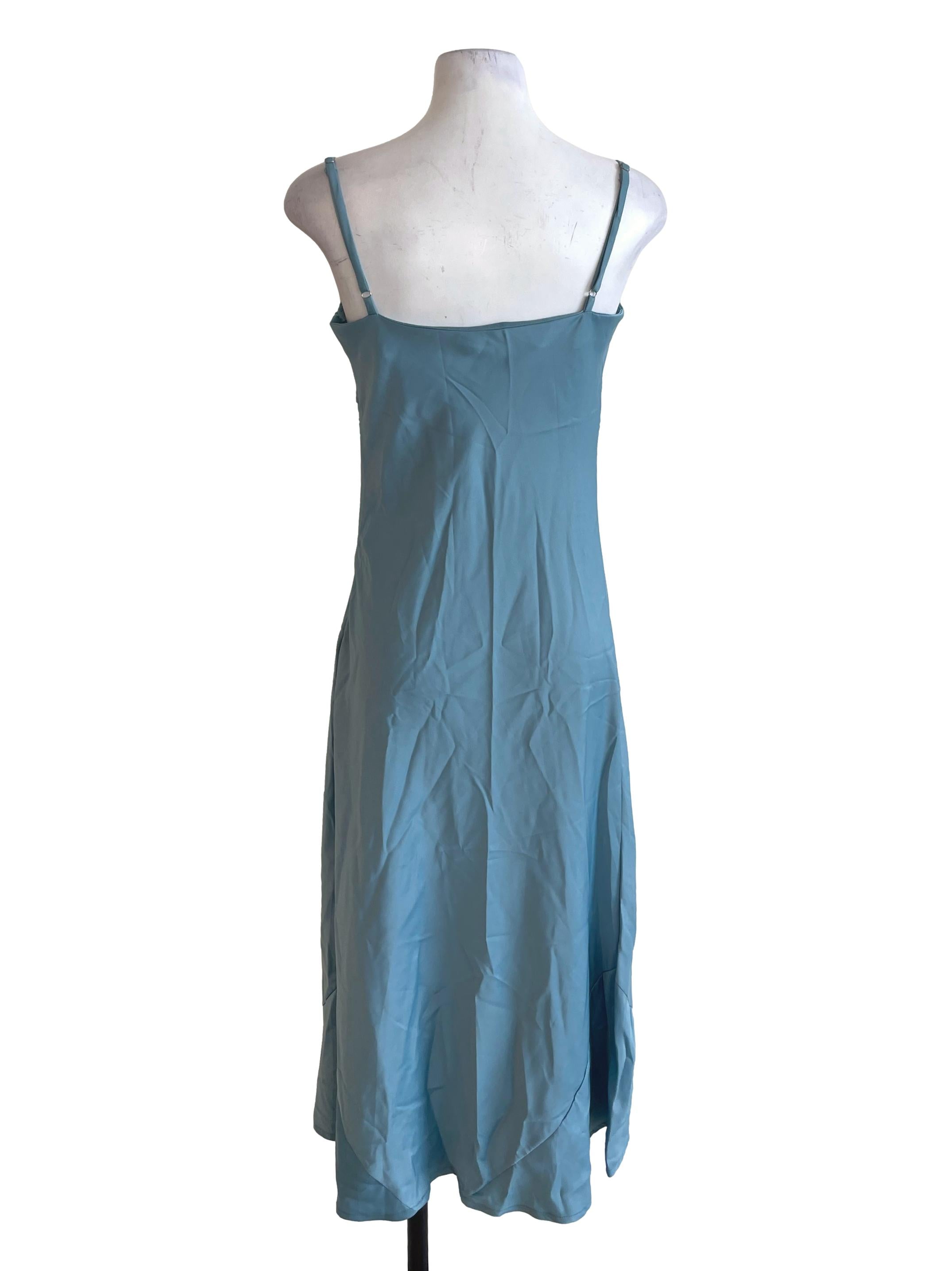 Sky Blue Silky Dress