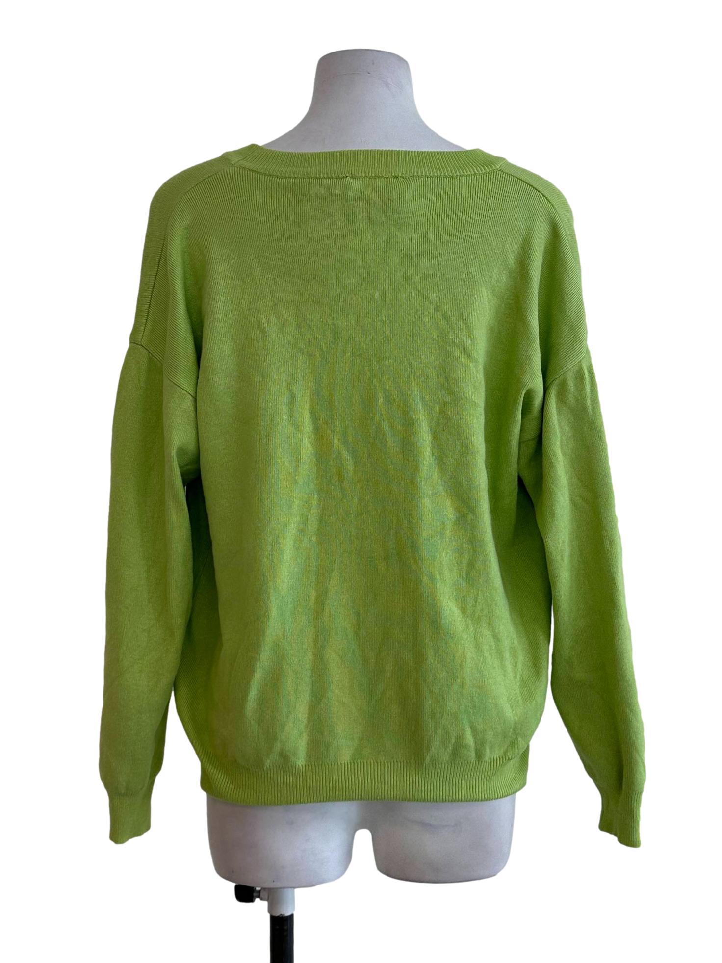 Chartreuse Green Plain Knitwear
