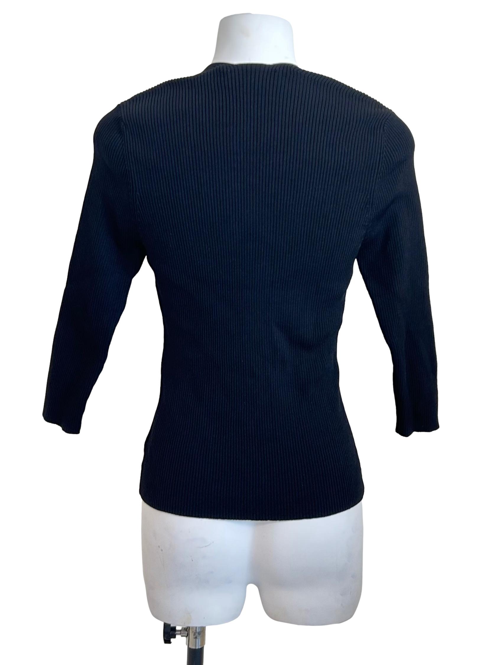 Black Square Neck Ribbed Top LB