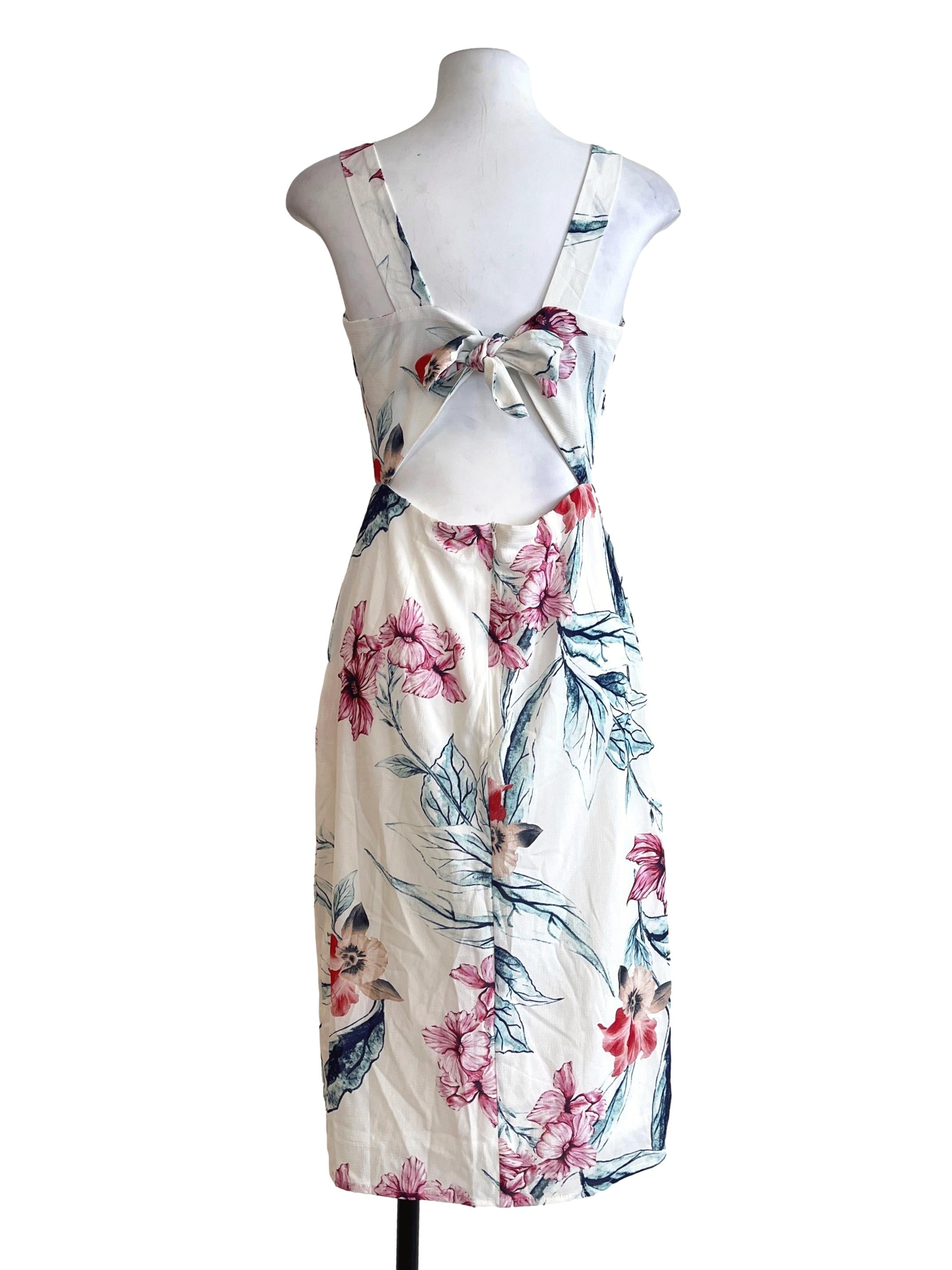 Off White Straight Across A-Line Dress