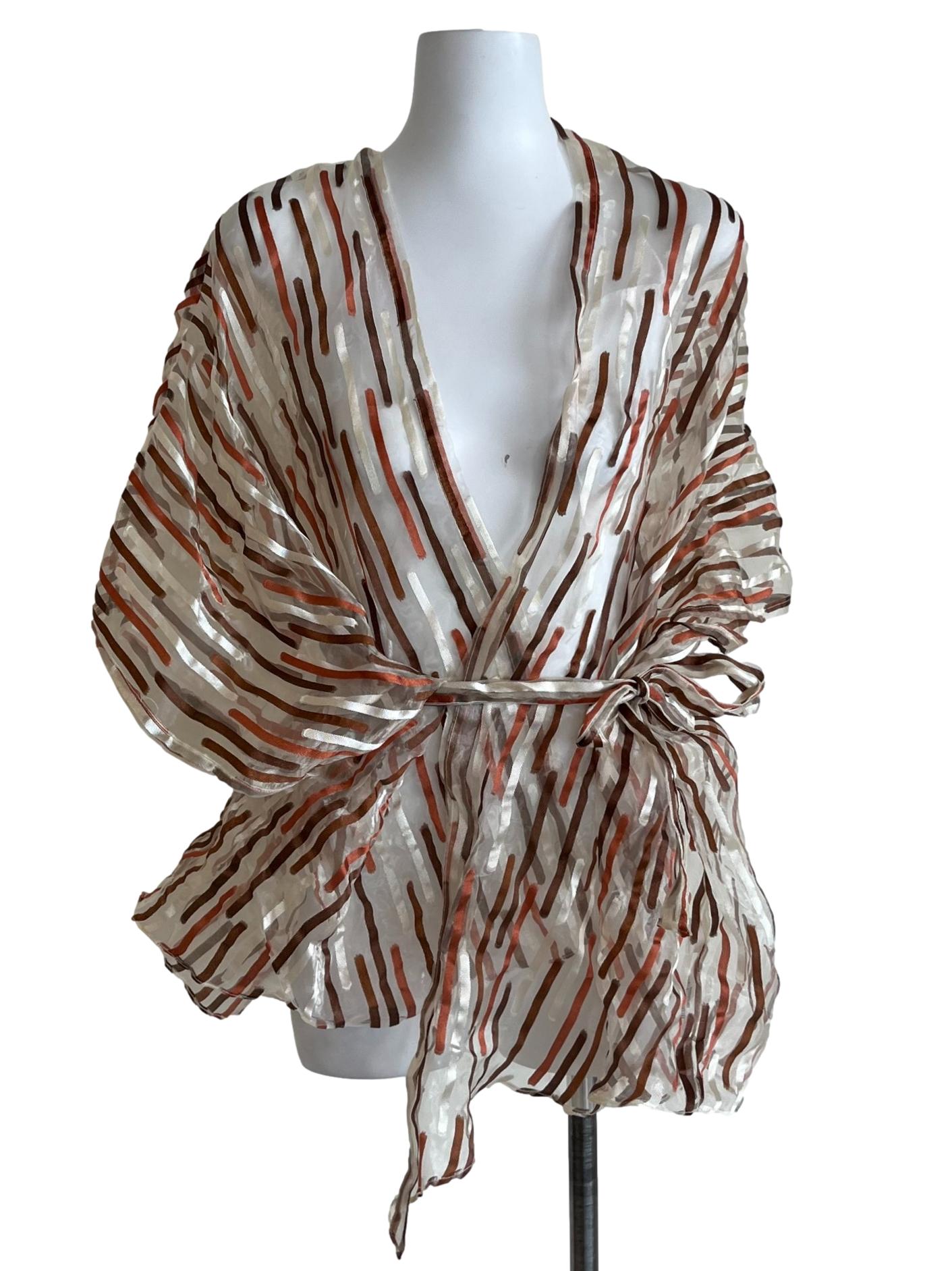 Bronze Orange Sheer Cardigan