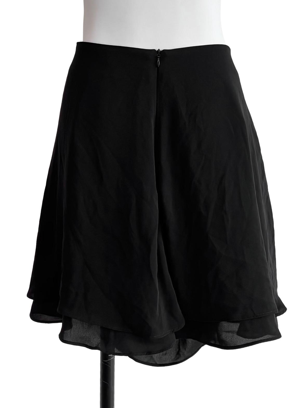 Black Tiered Mini Skirt