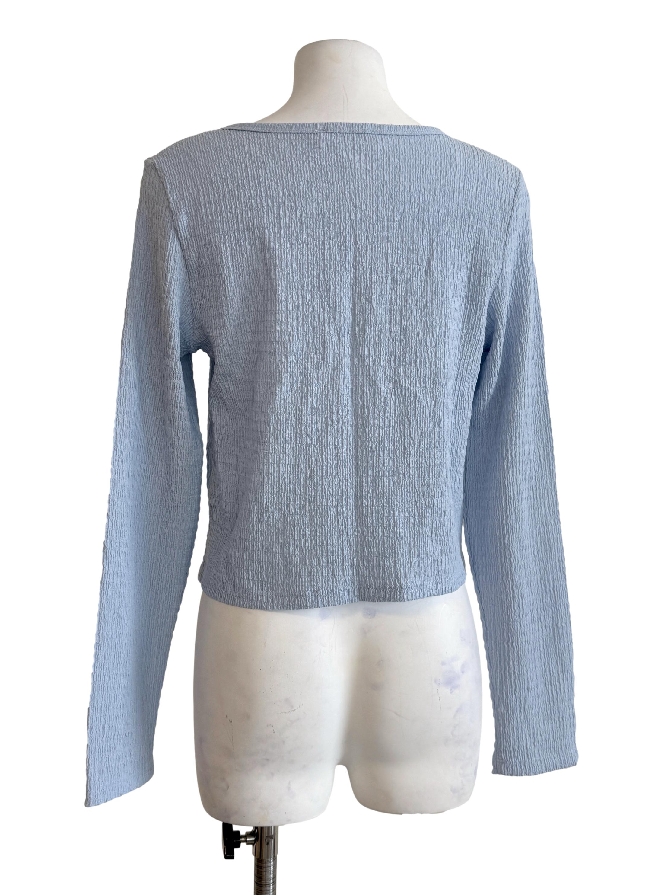 Sky Blue Long Sleeves Top