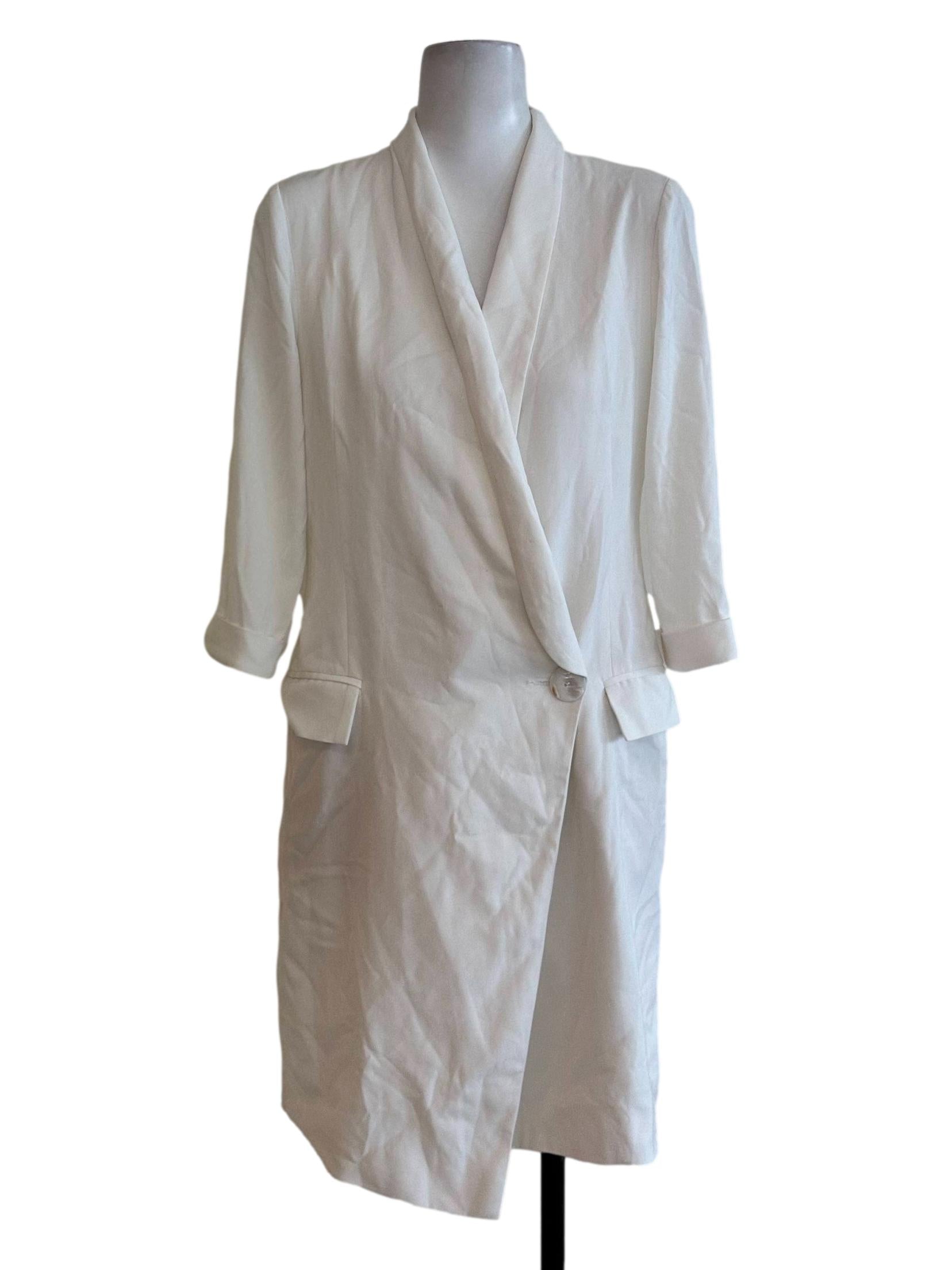 Daisy White Plain Blazer