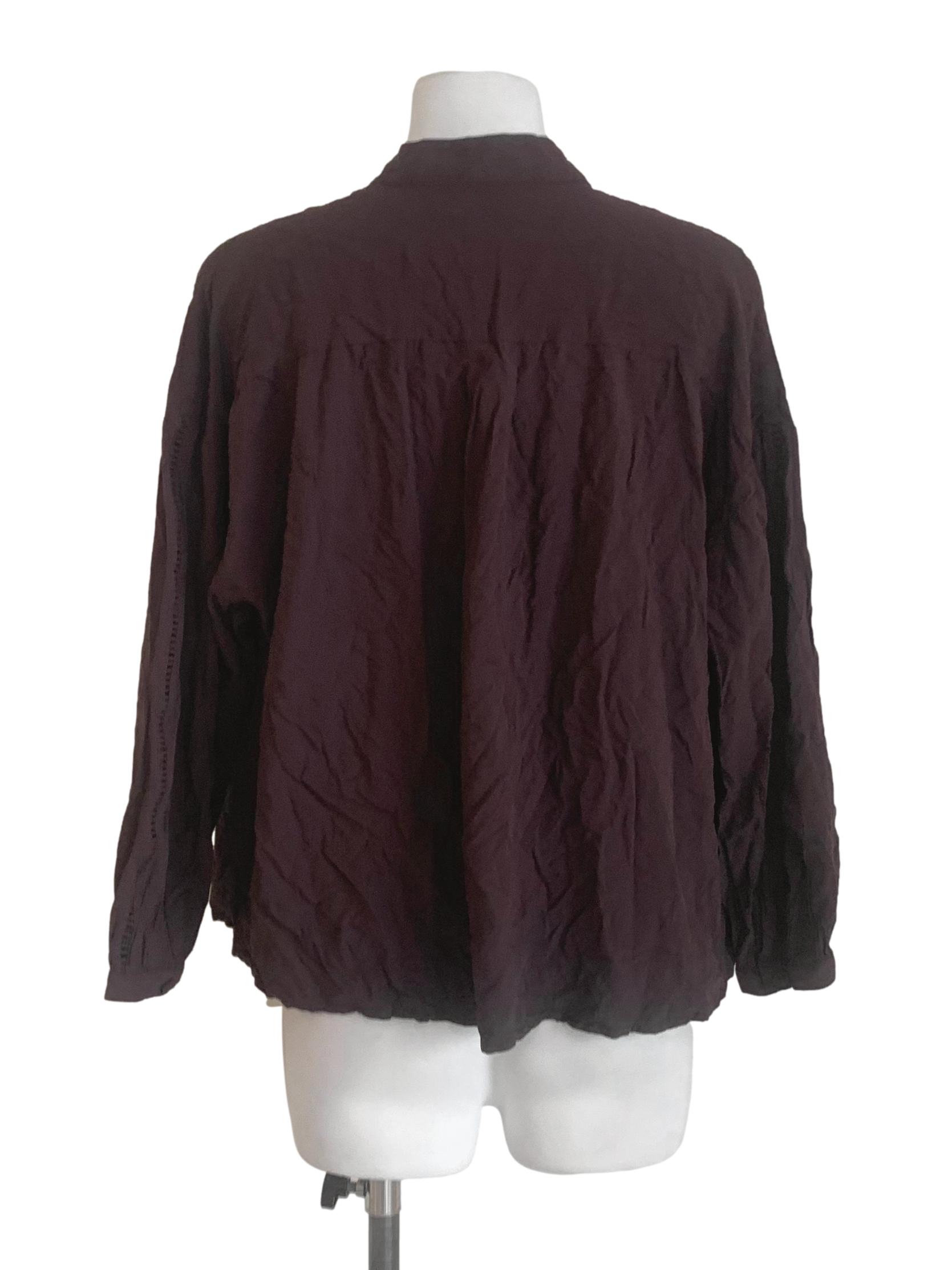 Carob Brown Collared Top TCL