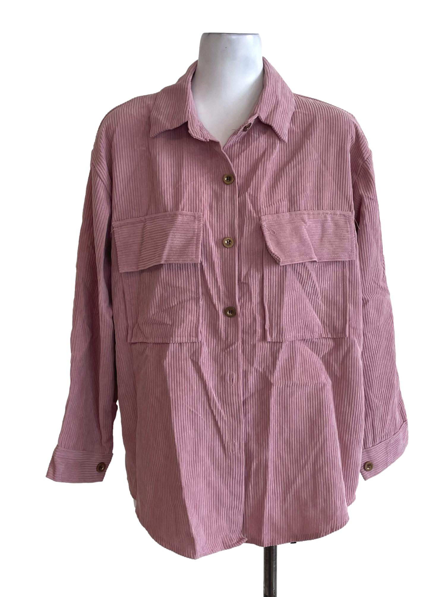 Dusty Pink Ribbed Top