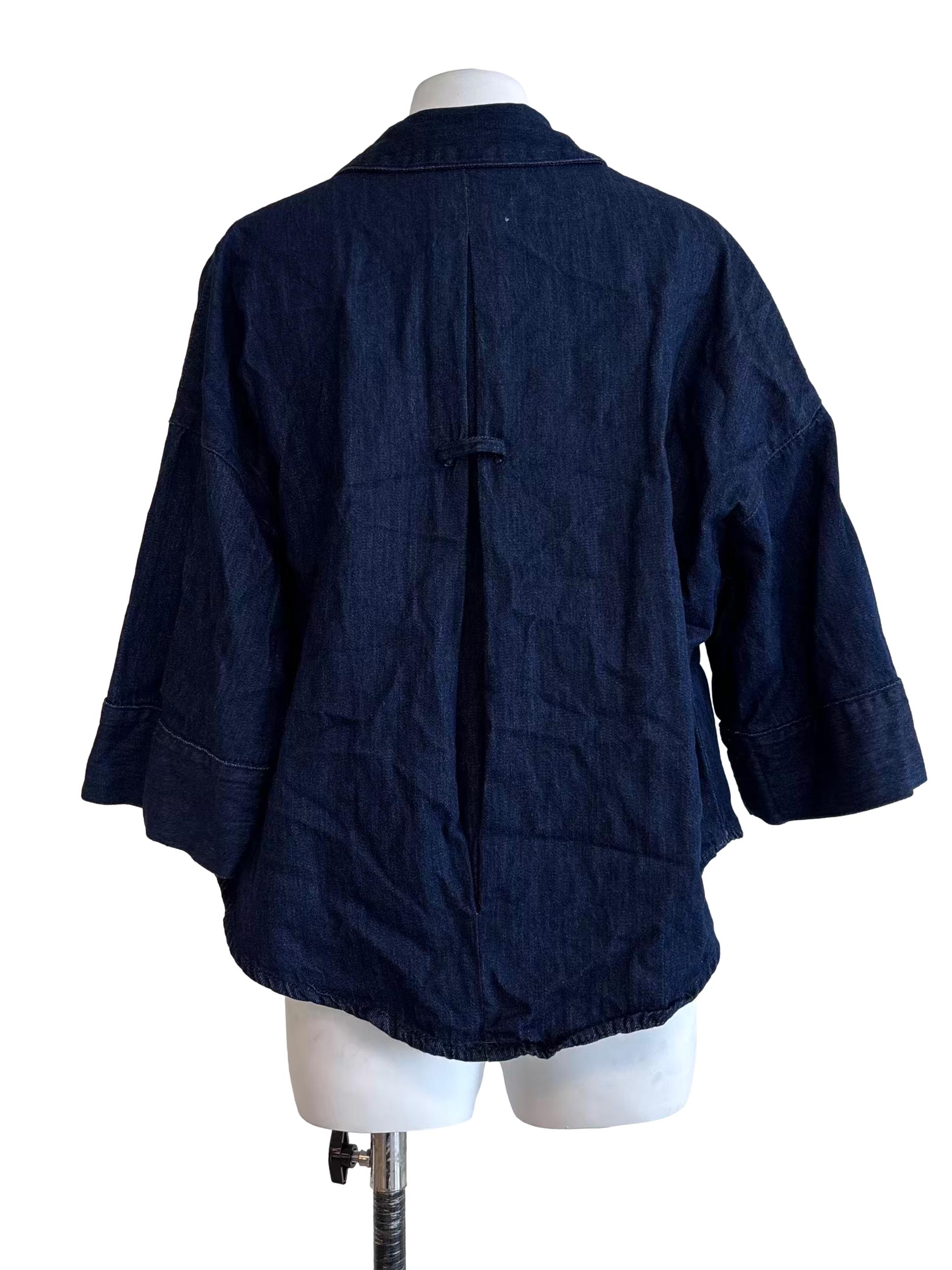 Blue Denim Buttoned Top
