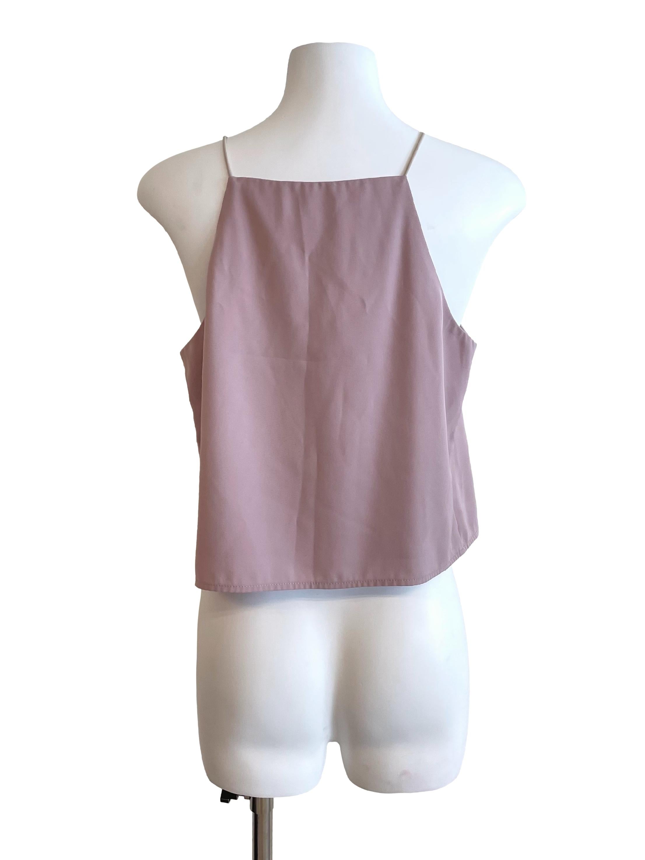 Crepe V Neck Satin Camisole LB