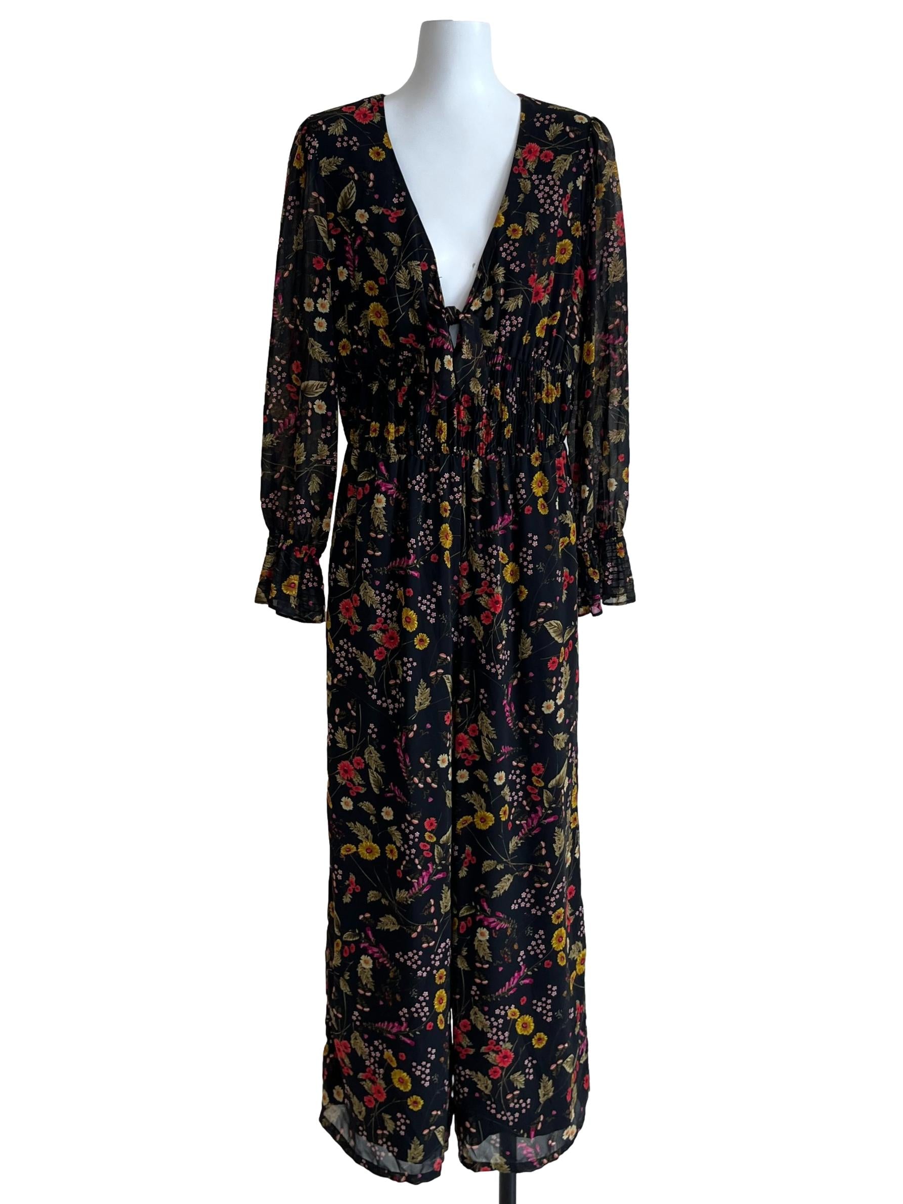Black Floral Jumpsuit