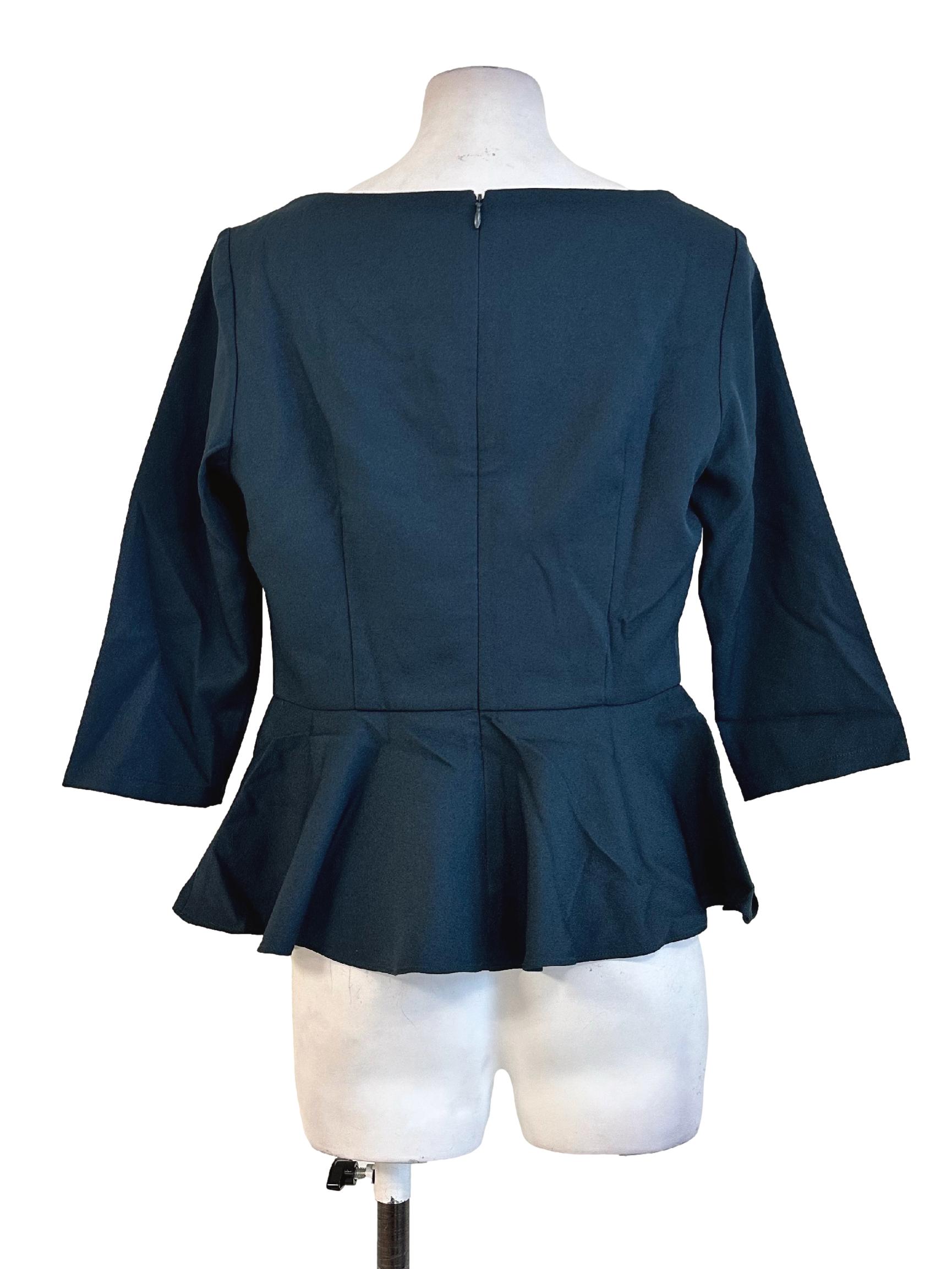 Teal Green Square Neck Top LB