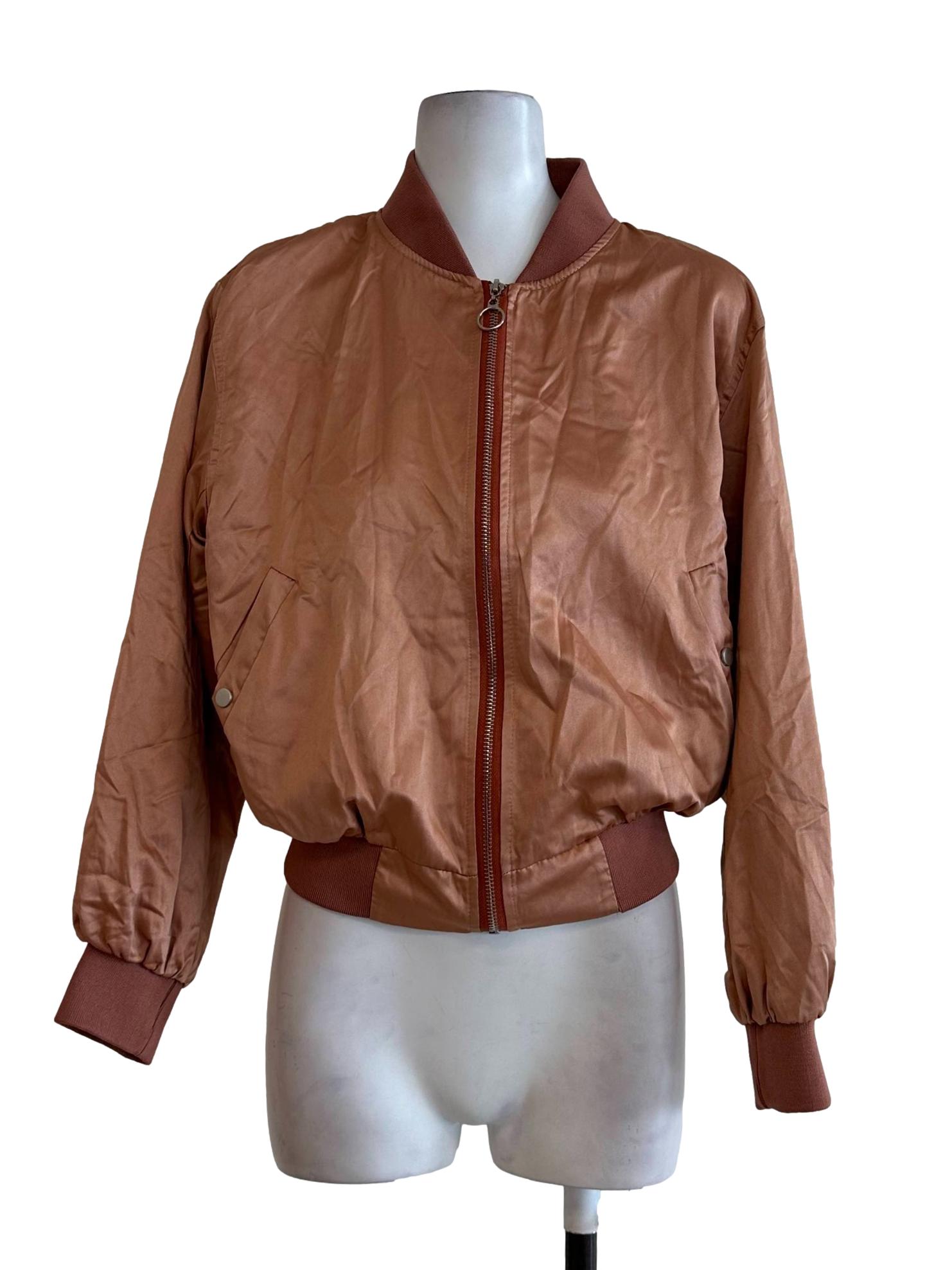 Yam Orange Plain Bomber Jackets